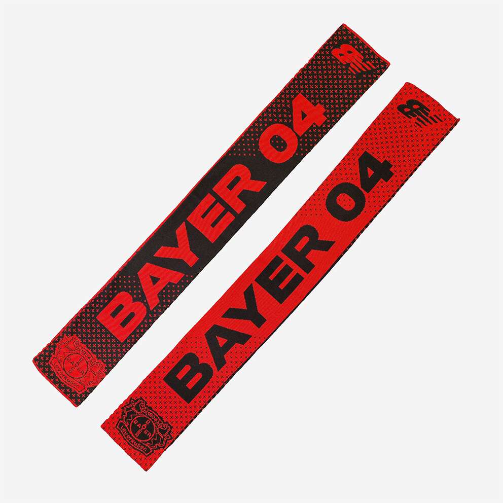 Bayer 04 Schal gestrickt NB Rot-Schwarz
