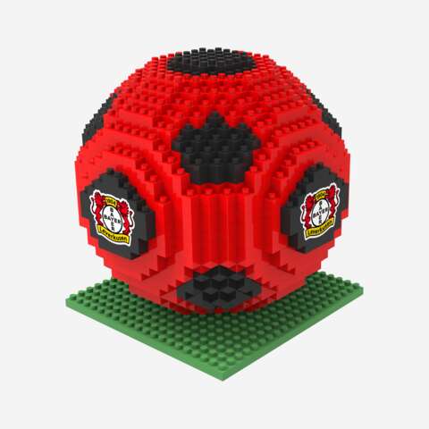 BRXLZ Fußball‑Bausatz aus Kunststoff mit 693 Teilen, ca. 9,6 x 9,6 x 9,9 cm groß. Inklusive Anleitung, geeignet ab 12 Jahren – ideales Bayer‑04 Sammlerstück.