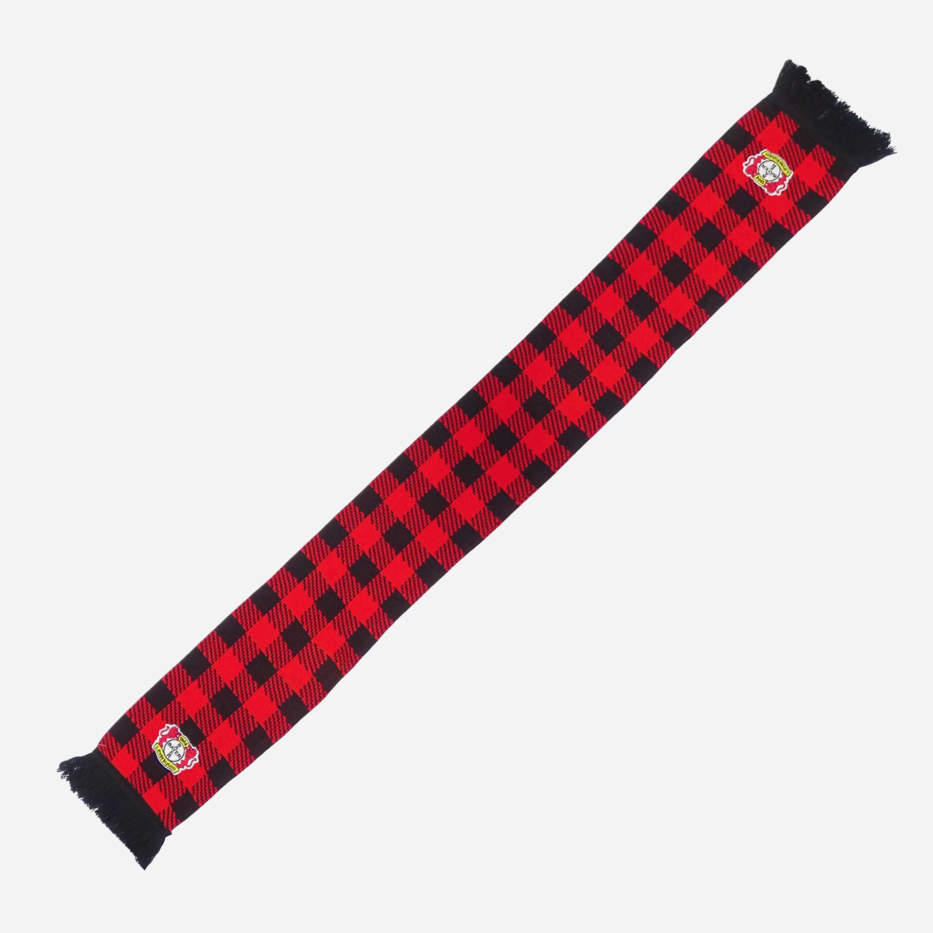 Scarf Checkered Embroidered Logo | Bayer 04 Leverkusen Fanshop