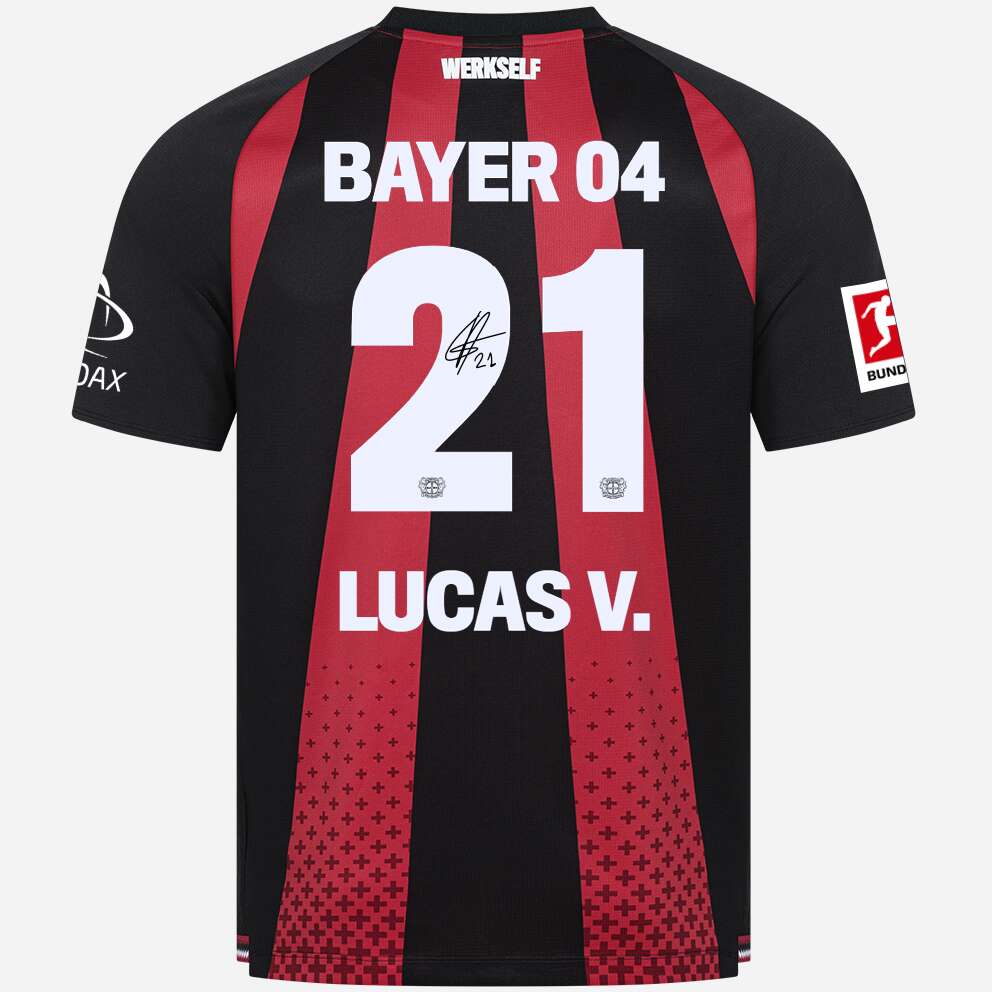 Bayer 04 Leverkusen Vidal 23 ユニフォームサイン Home Jersey NB Adults 26/27 signed by Lucas V. | Bayer 04