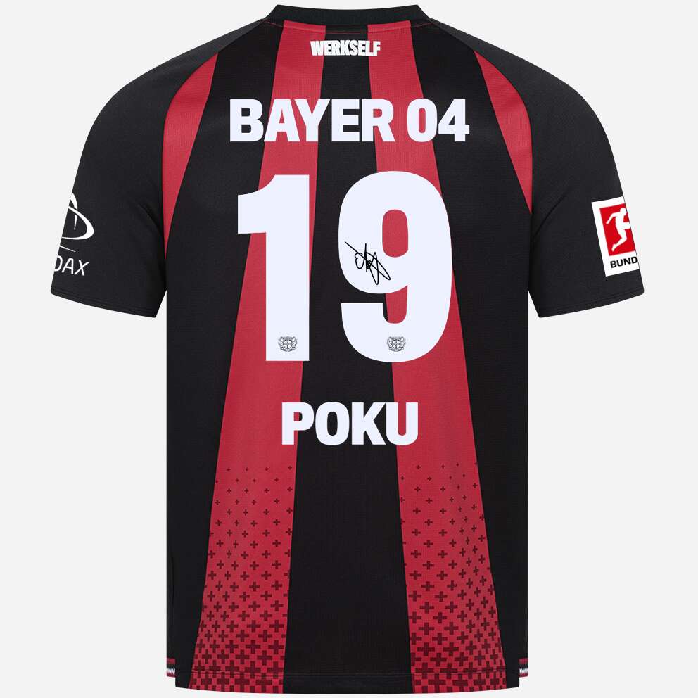 Home Jersey NB Adults 26/27 signed by Poku | Bayer 04 Leverkusen