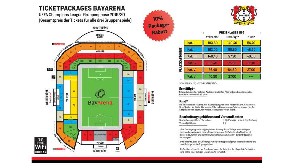 Champions League Advance package booking starts Bayer04.de