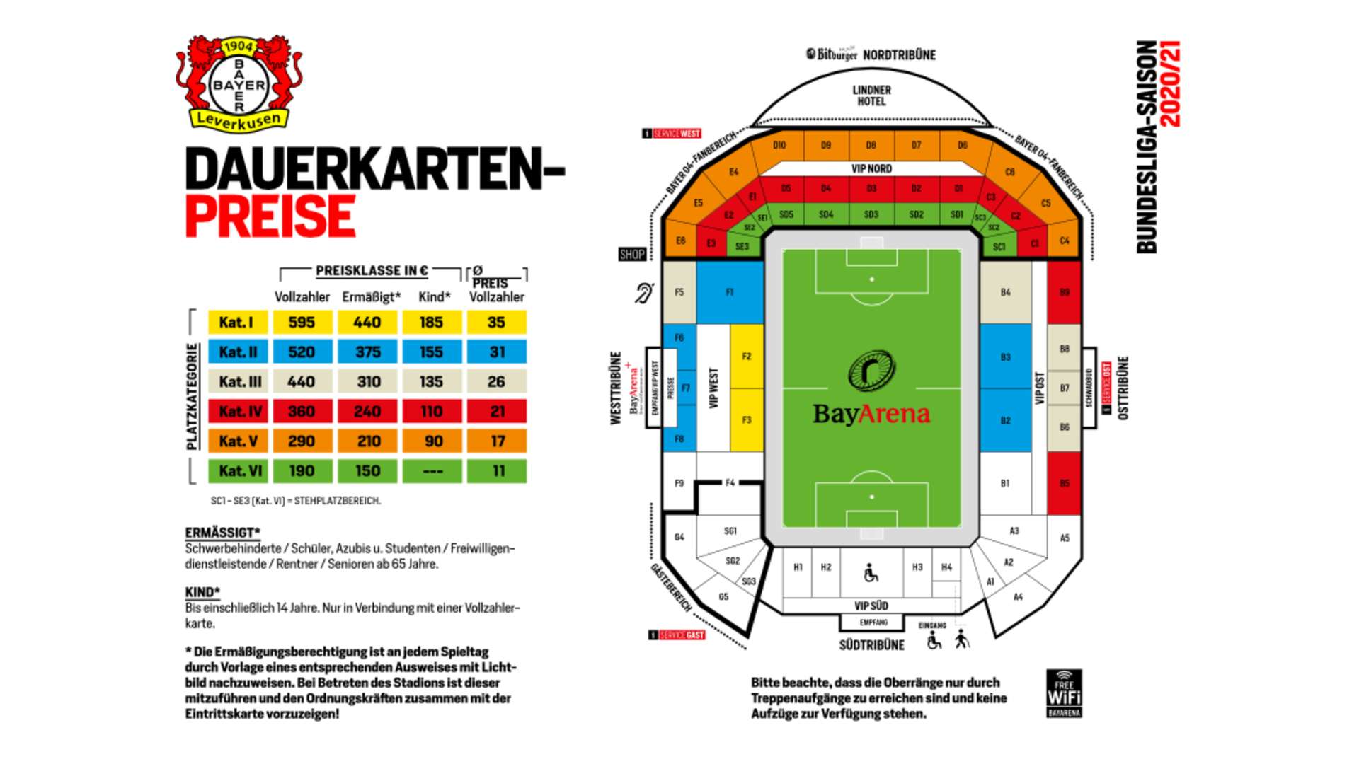 Ticketpreise Bayer 04 Leverkusen