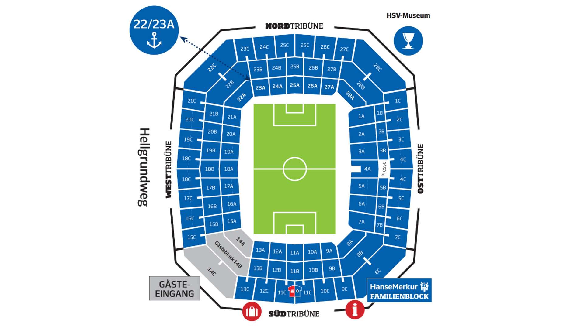 Stadionplan Volksparkstadion