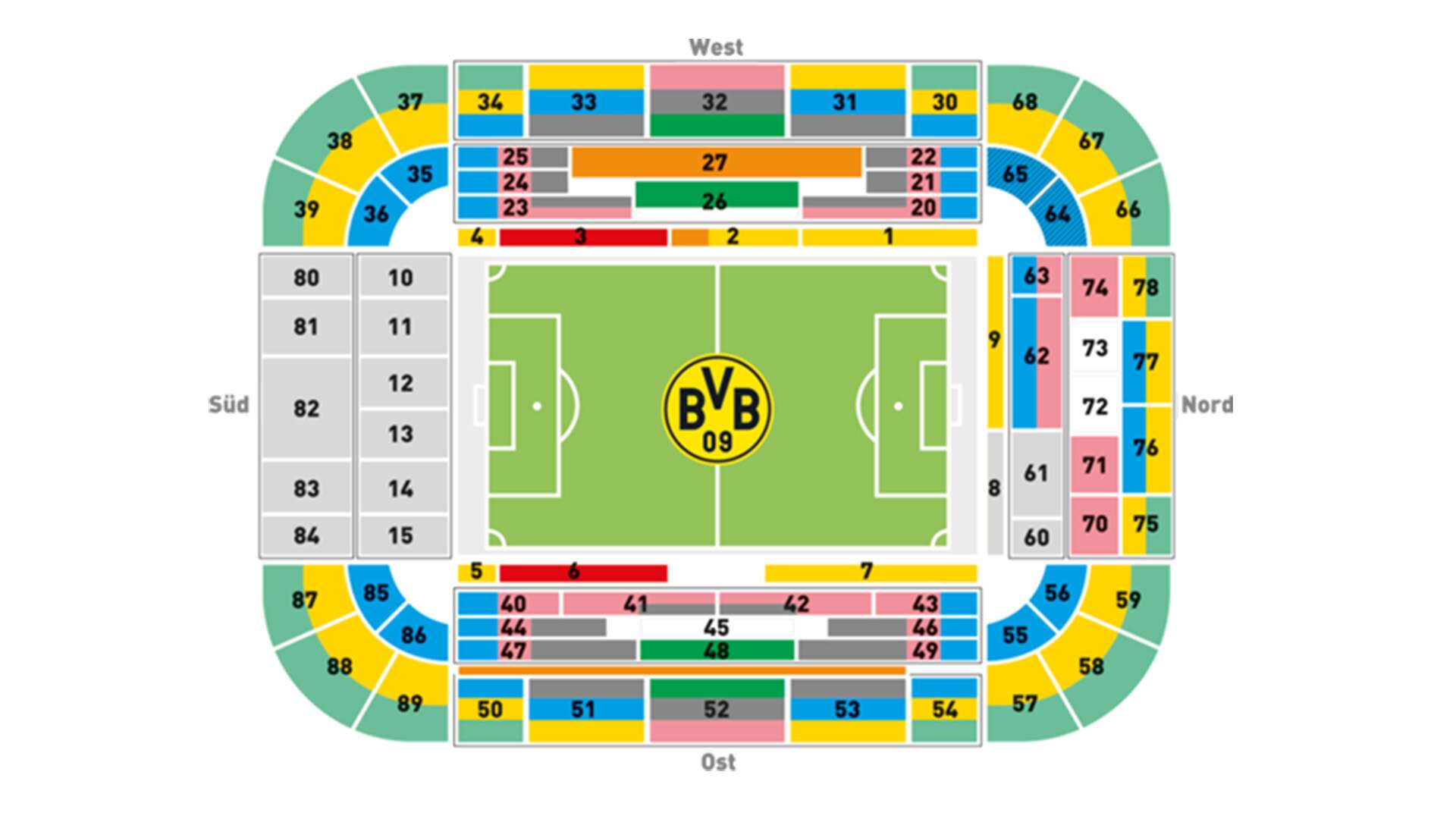 Stadionplan Signal Iduna Park