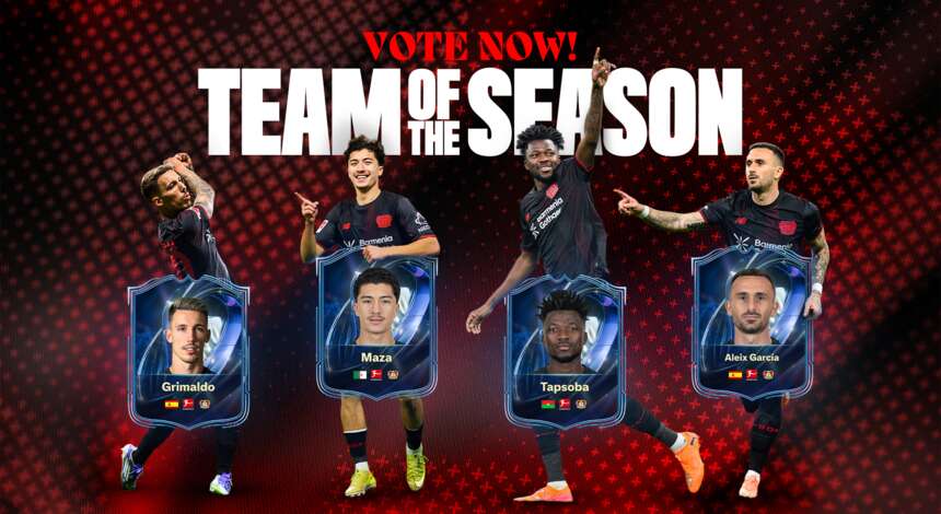 Nominierte Bayer 04-Profis für das Bundesliga-„Team of the Season“ 2025/26