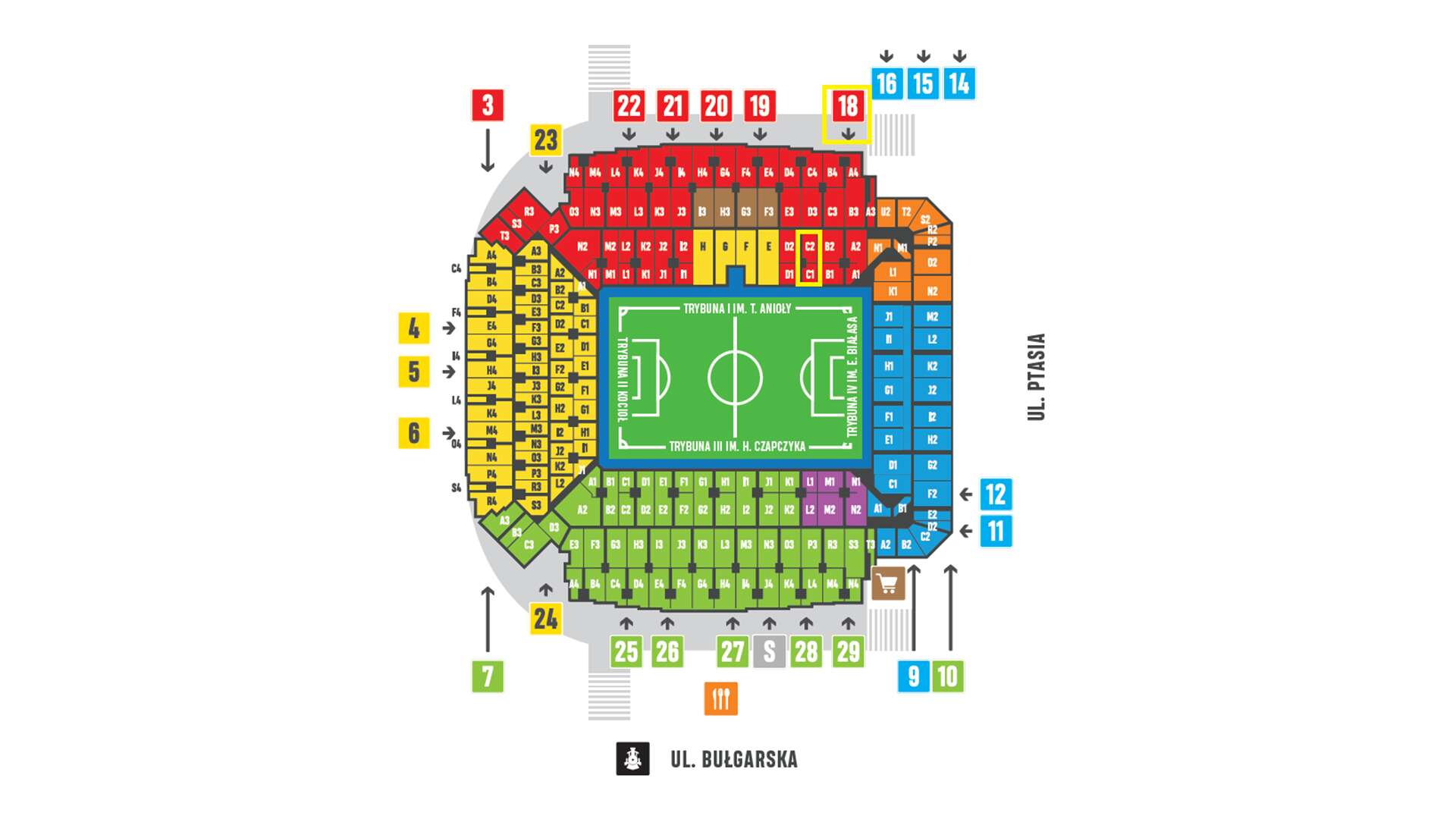 Stadionplan Lech Posen