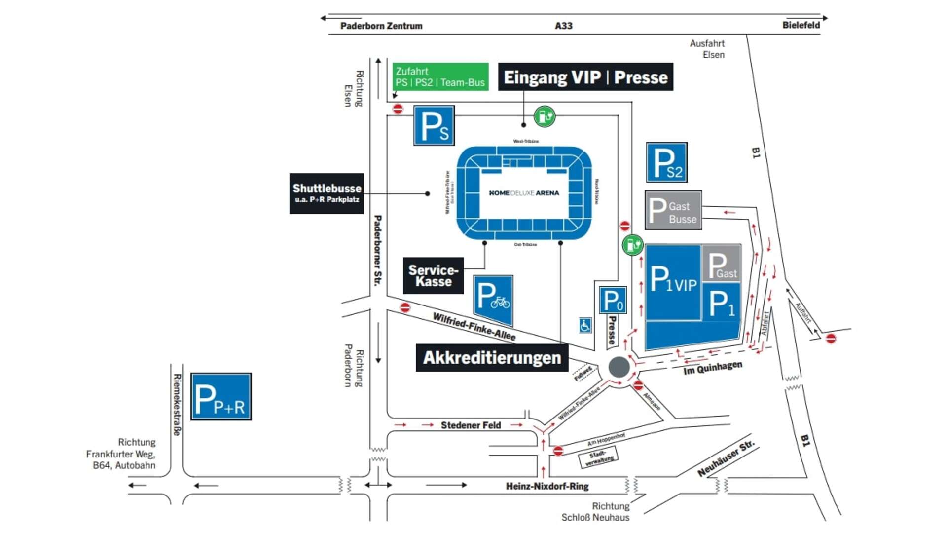 Anfahrt Home Deluxe Arena Paderborn
