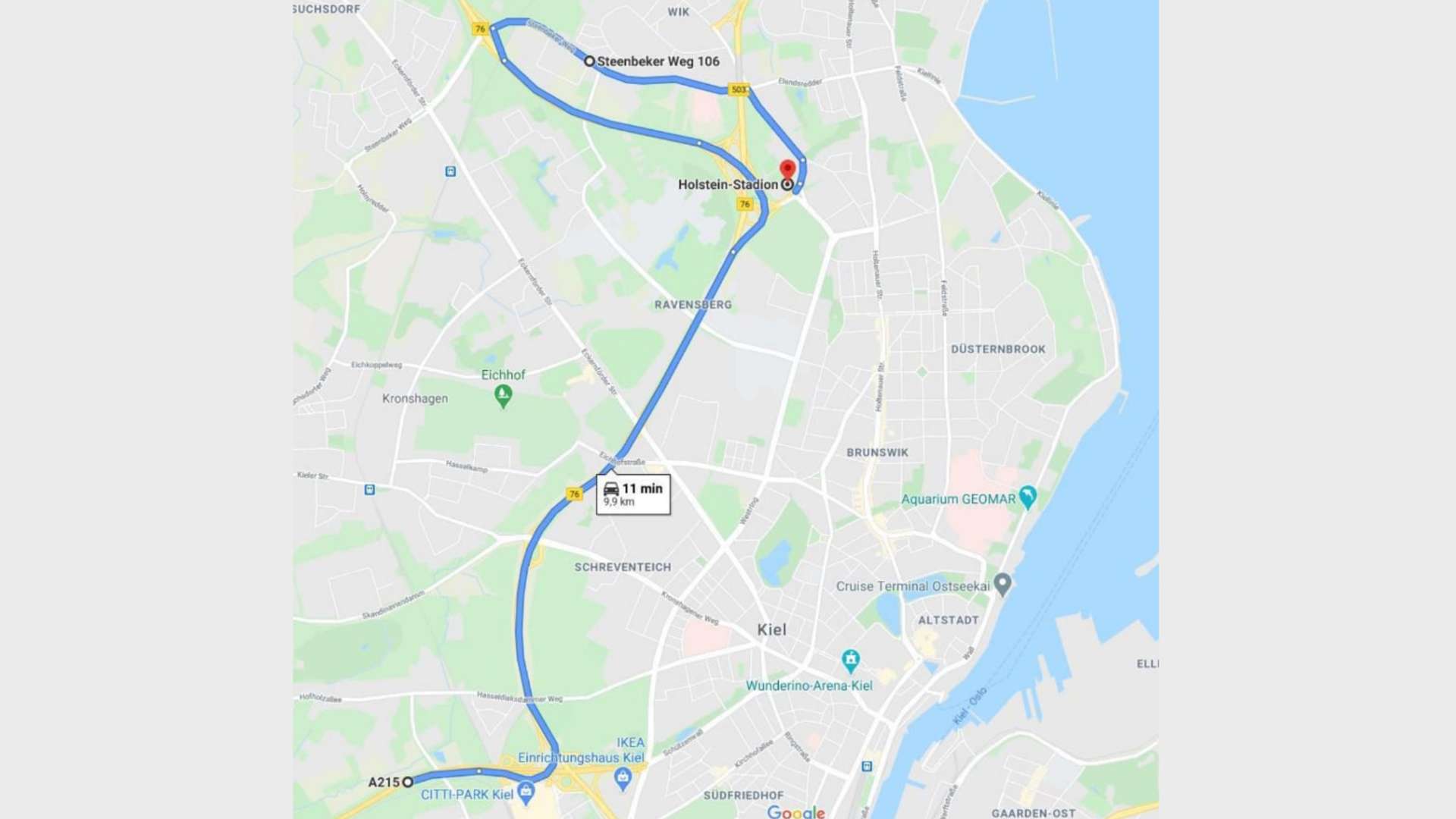 Directions to Holstein Kiel