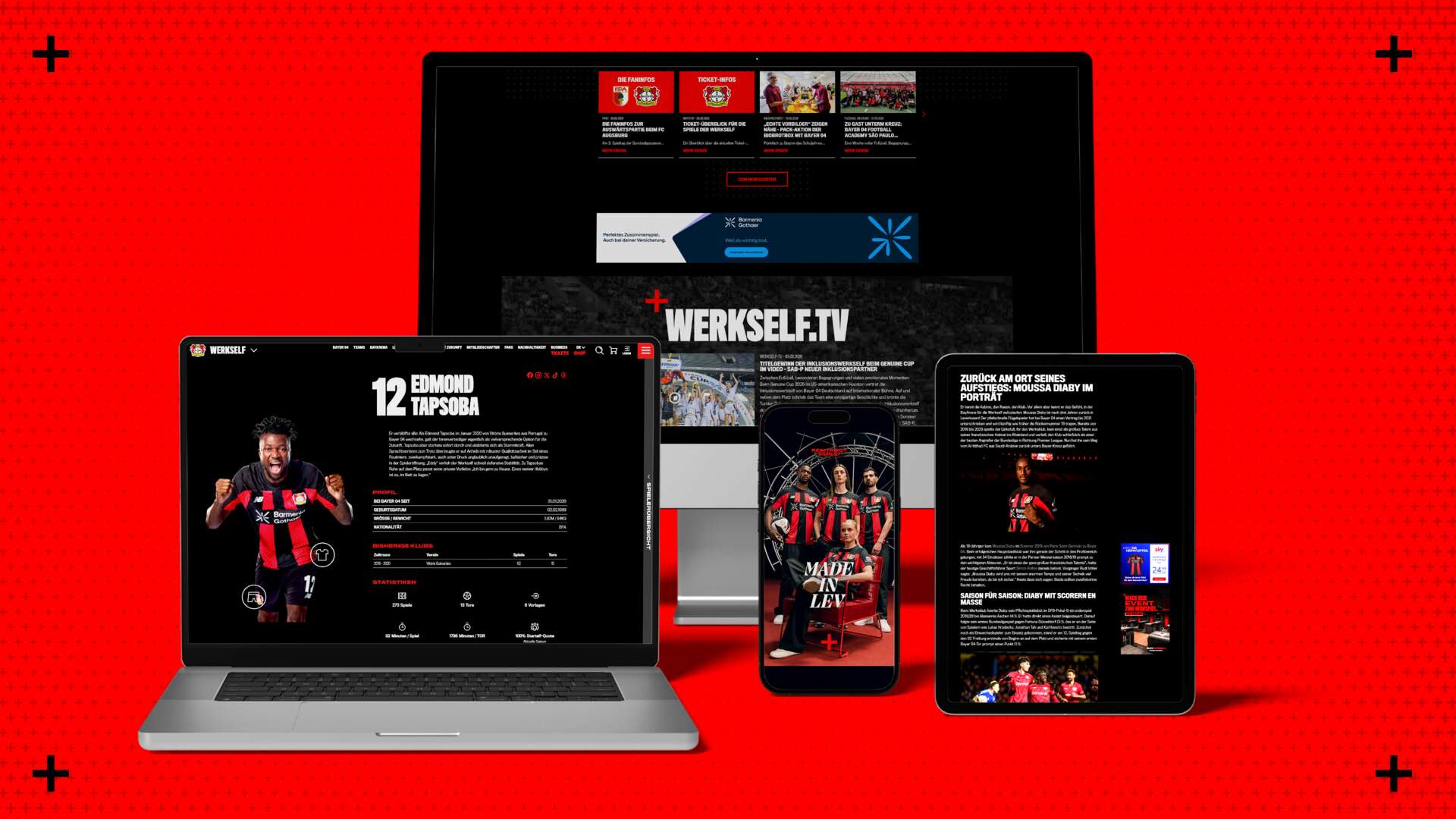 Mediadaten Homepage und Bayer 04-App