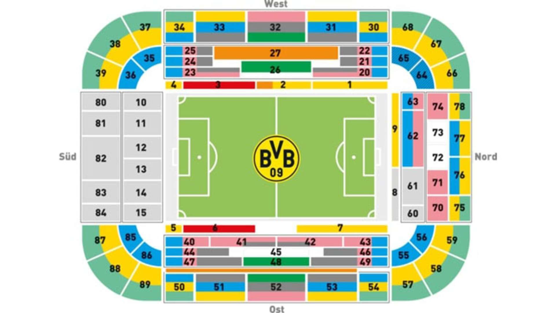 Sitzplan Borussia Dortmund