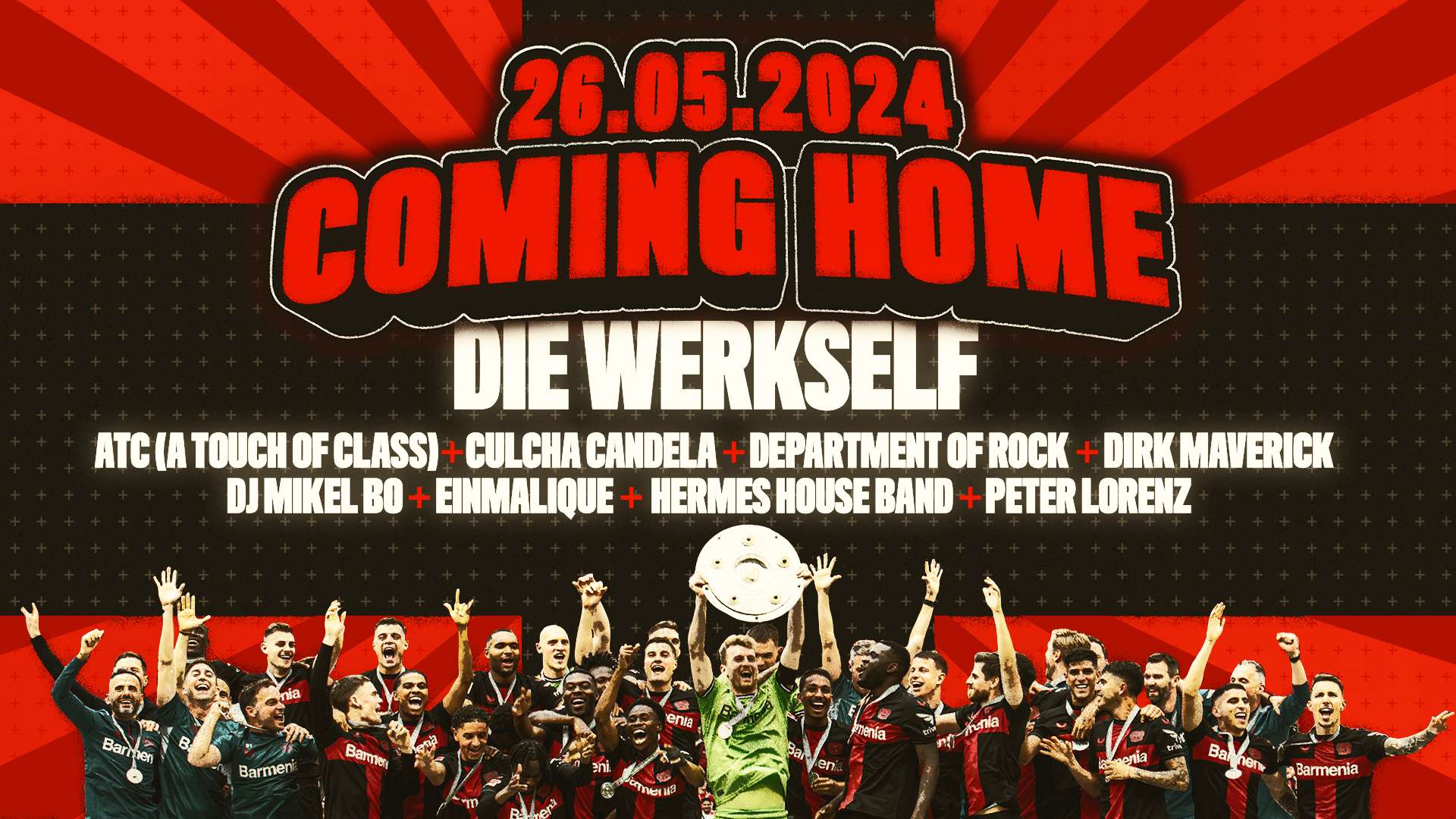 Line-up „Coming Home“ in der BayArena