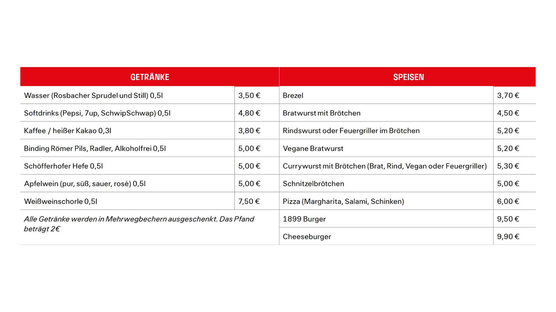 Catering Deutsche Bank Park