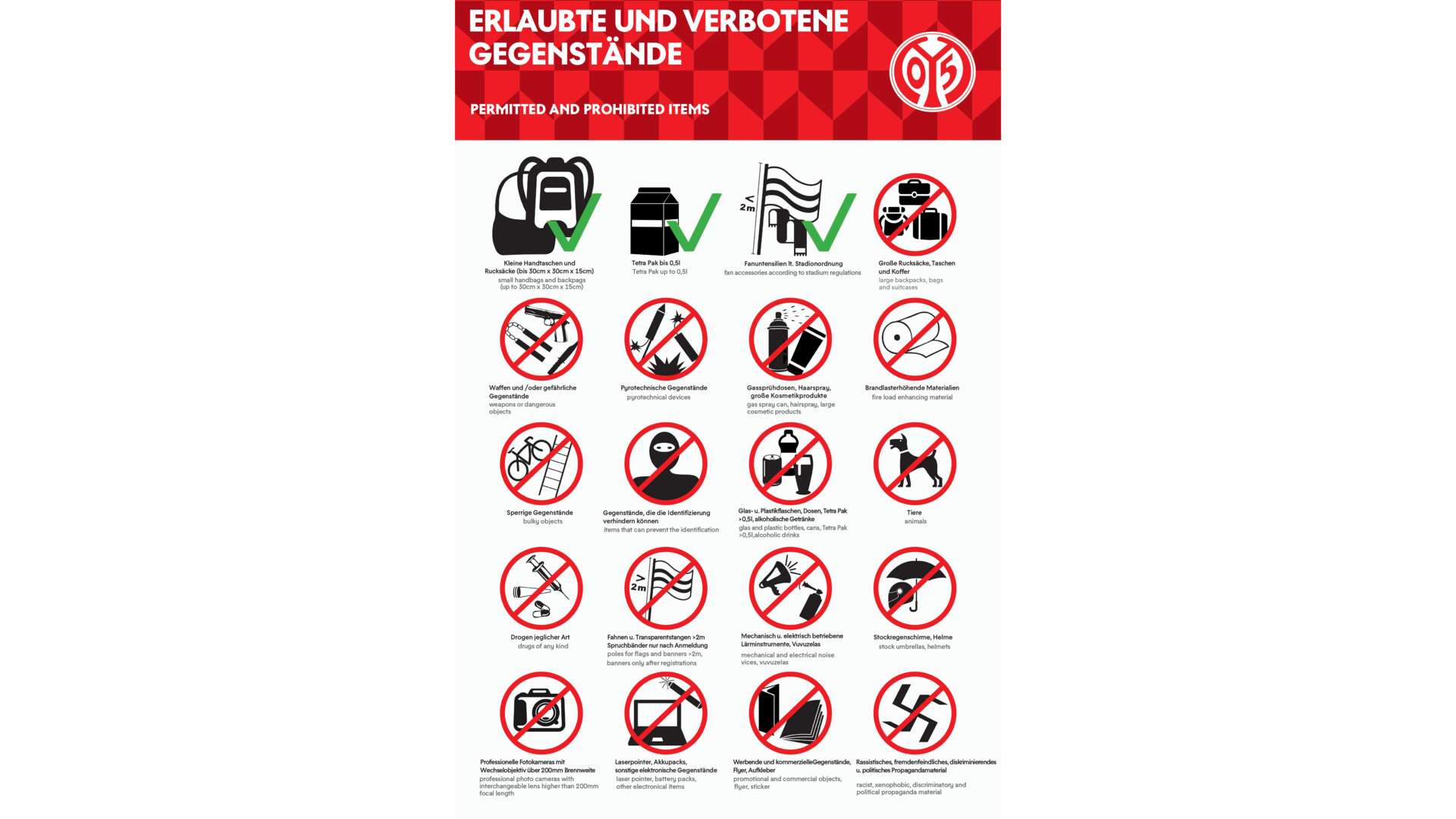 Verbotene Gegenstände