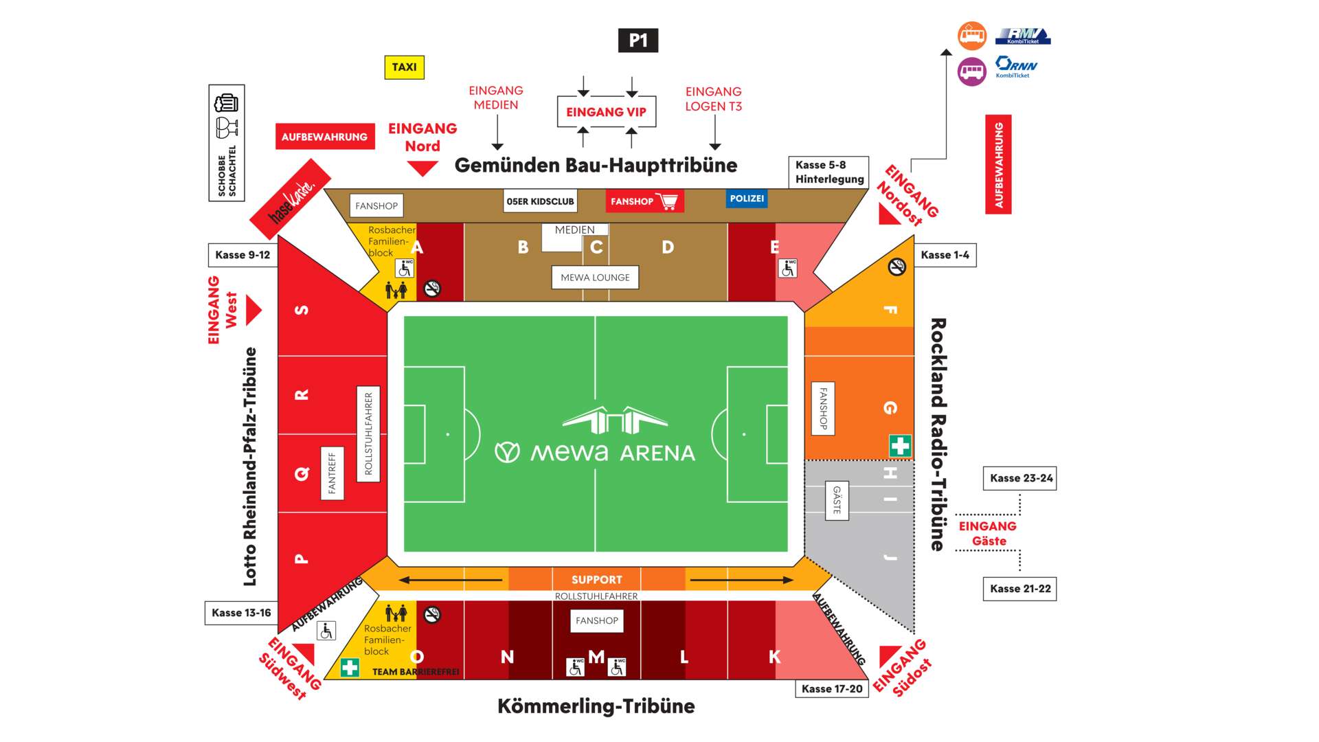 Stadionplan Mainz