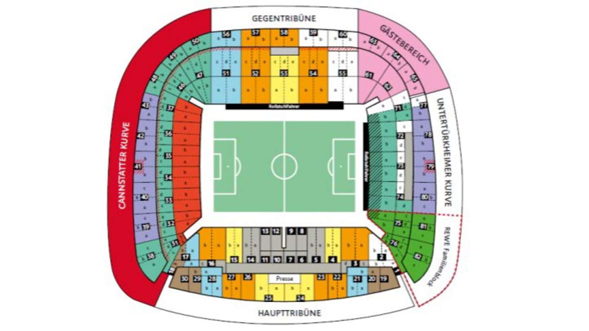 MHP Arena Stadionplan