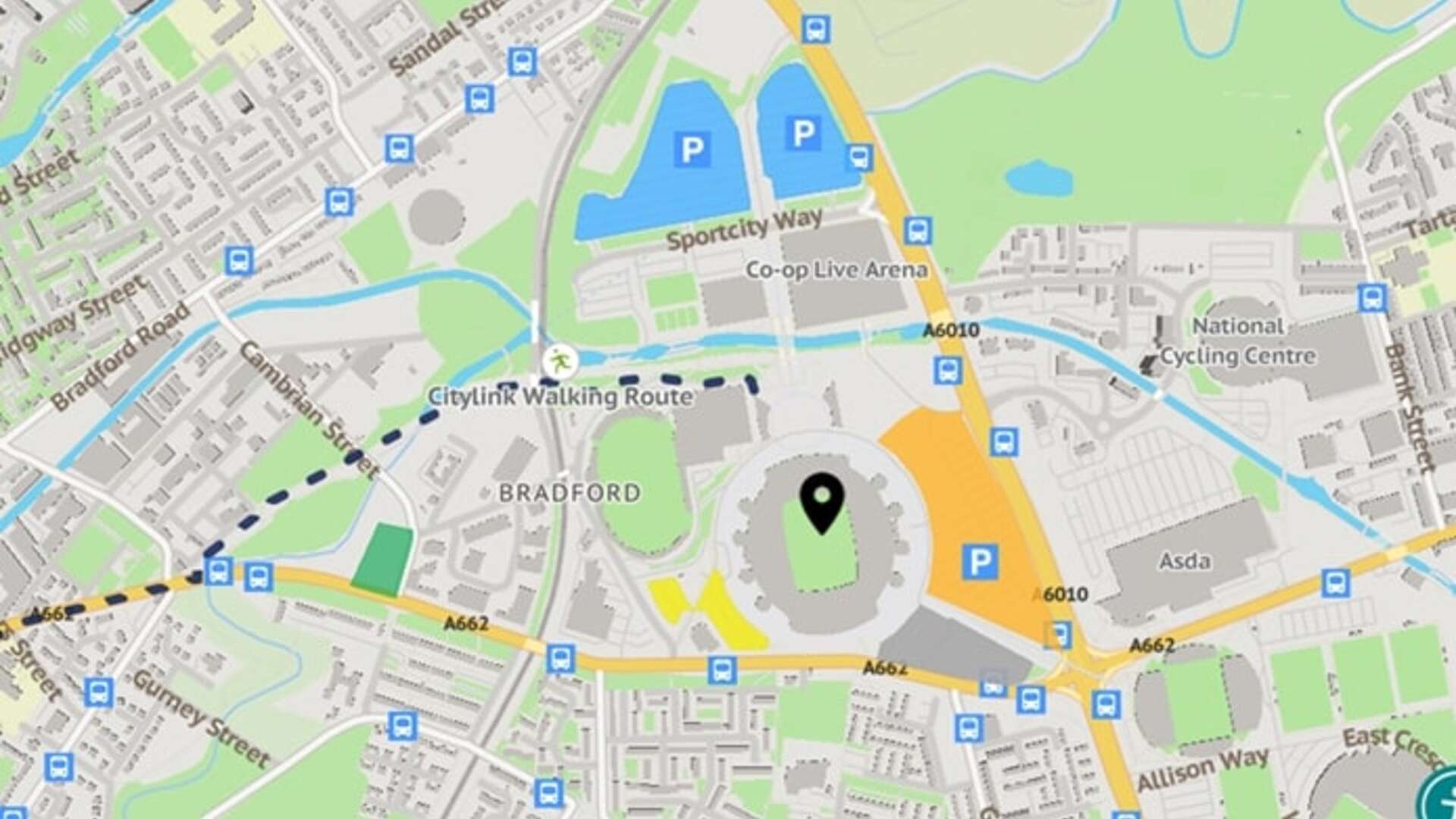 Anreise City of Manchester Stadium