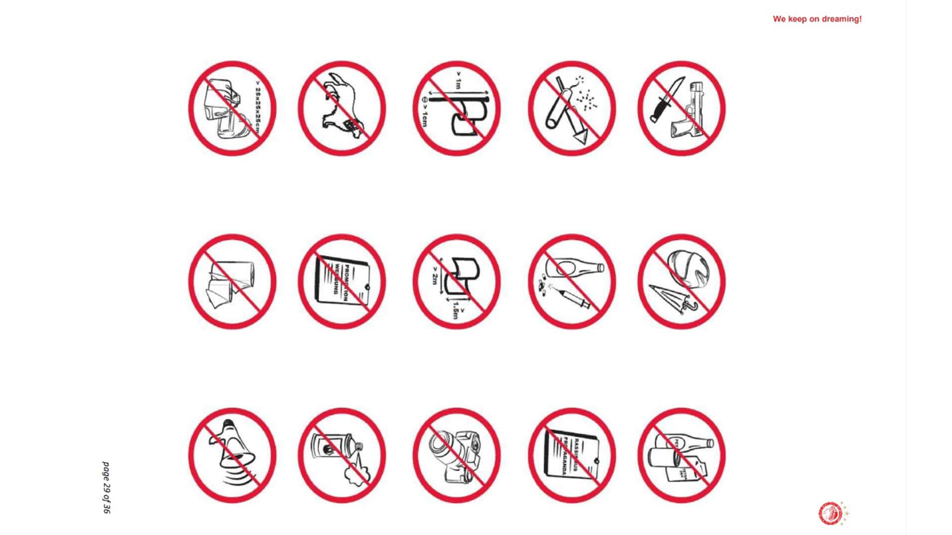 Verbotene Gegenstände bei #OLYB04