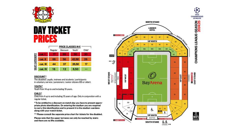 Ticket information for UCL games 2024/25 Start of sales the first
