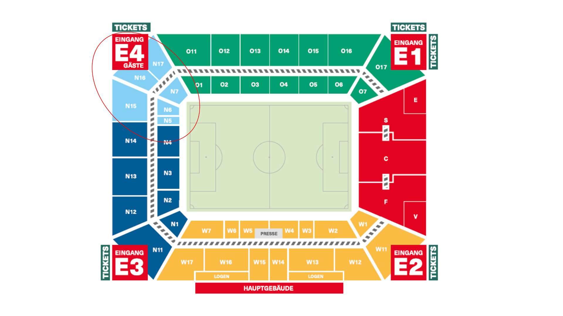 Europa-Park Stadion Freiburg Plan