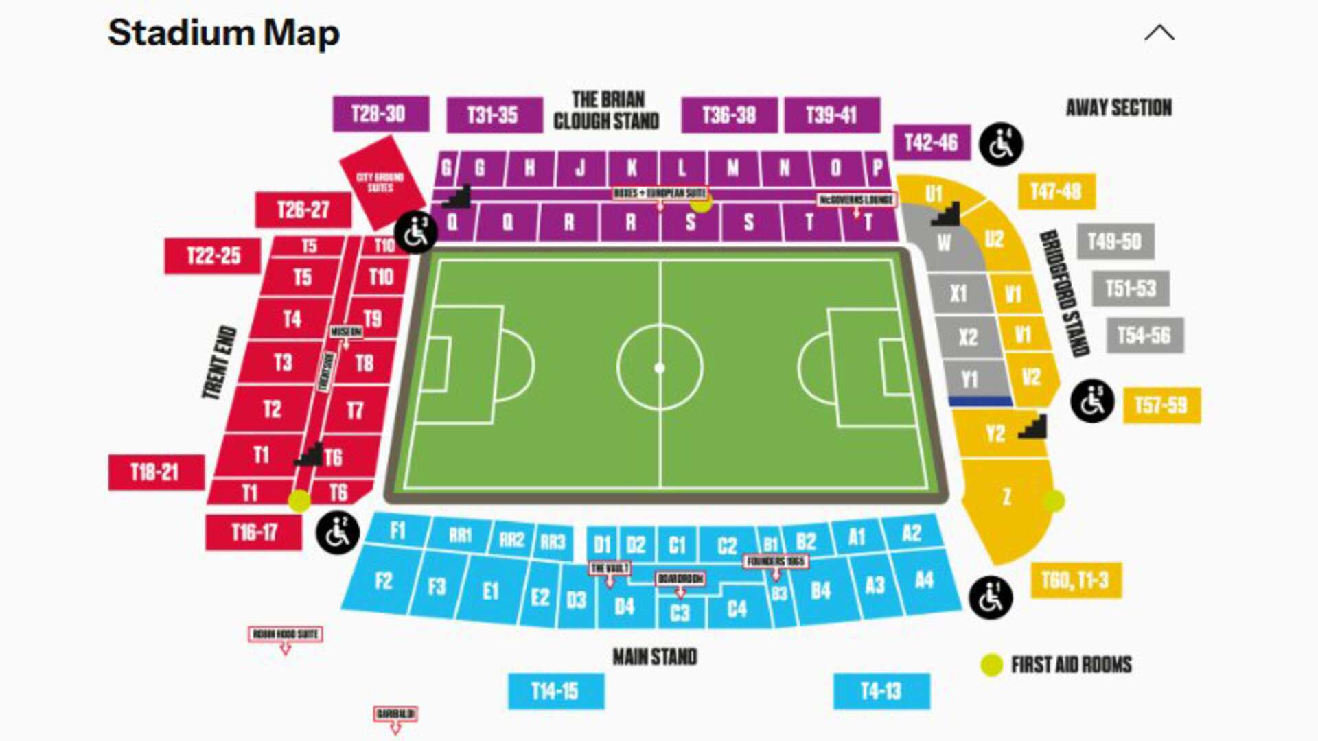 Stadionplan Nottingham Forest