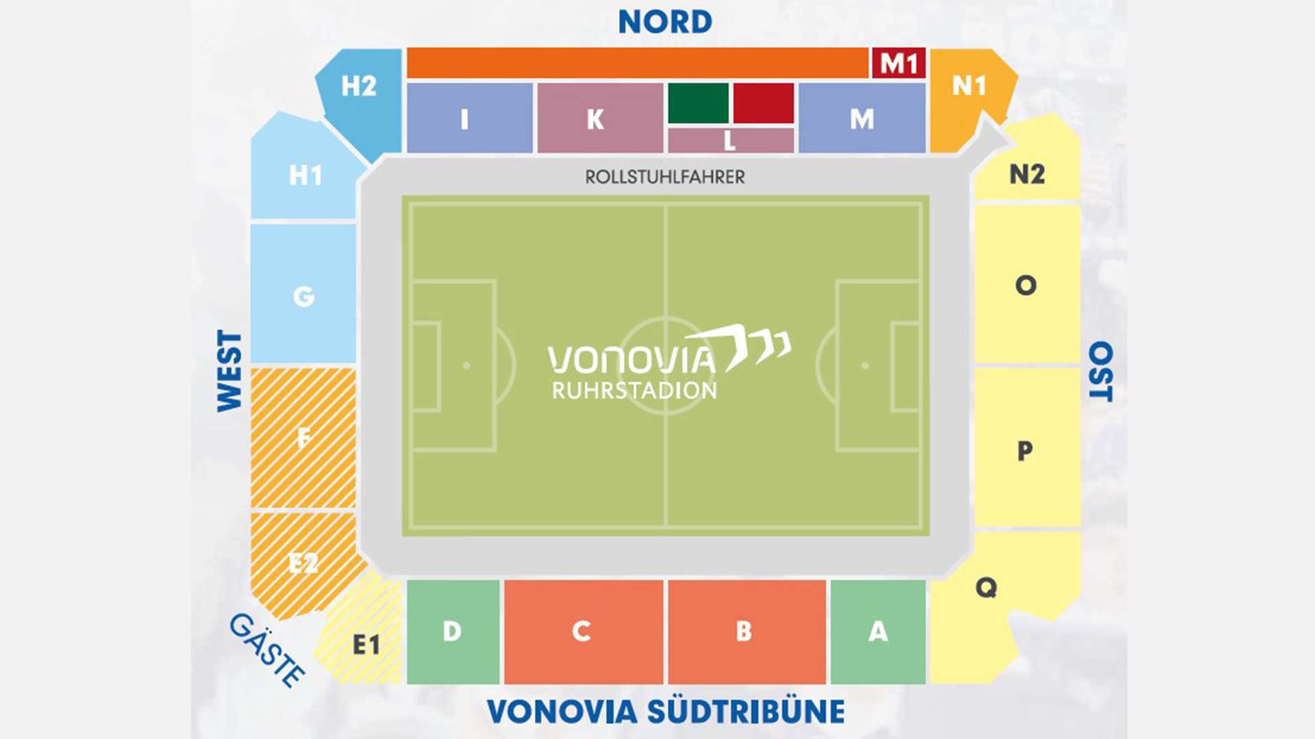 Stadionplan Bochum