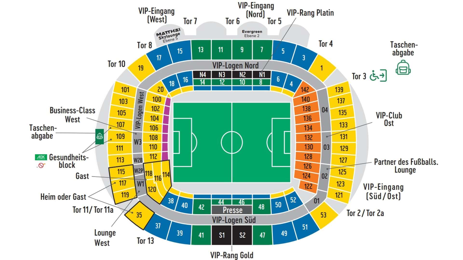 Stadionplan Bremen
