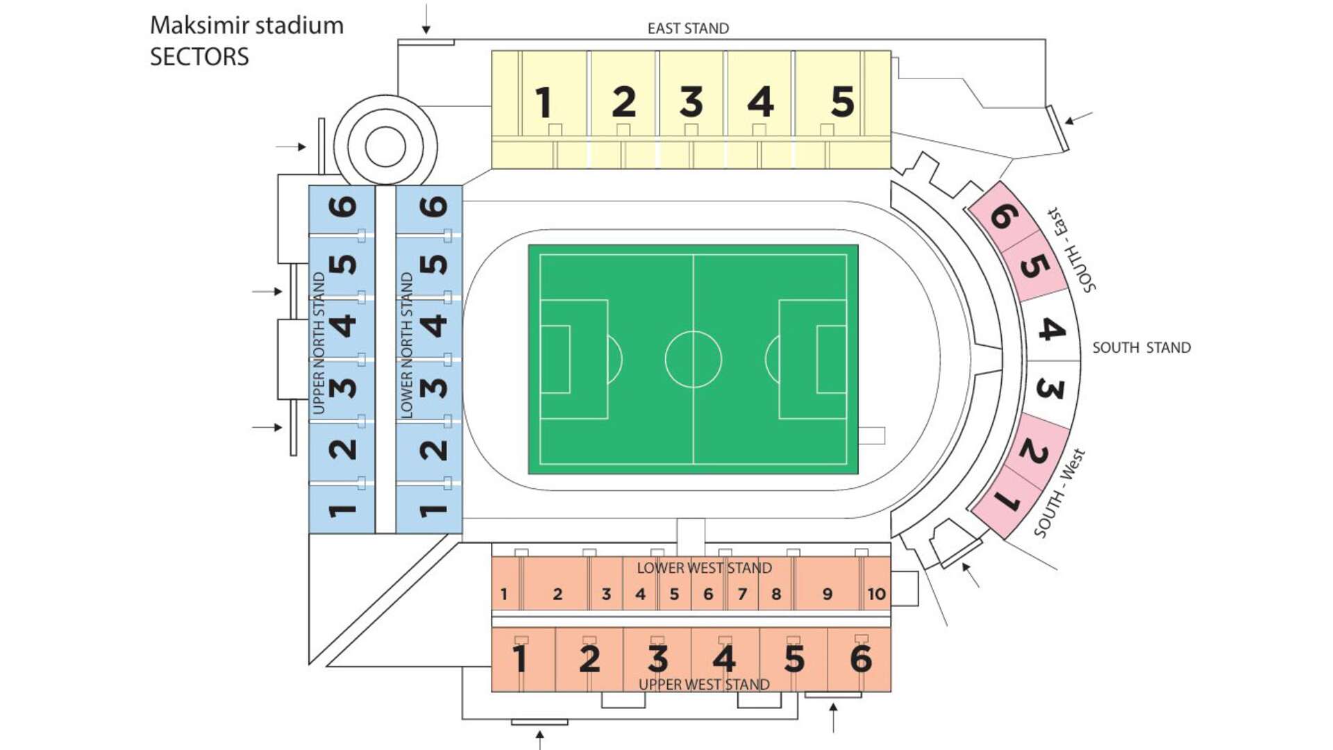 Stadionplan Dinamo Zagreb