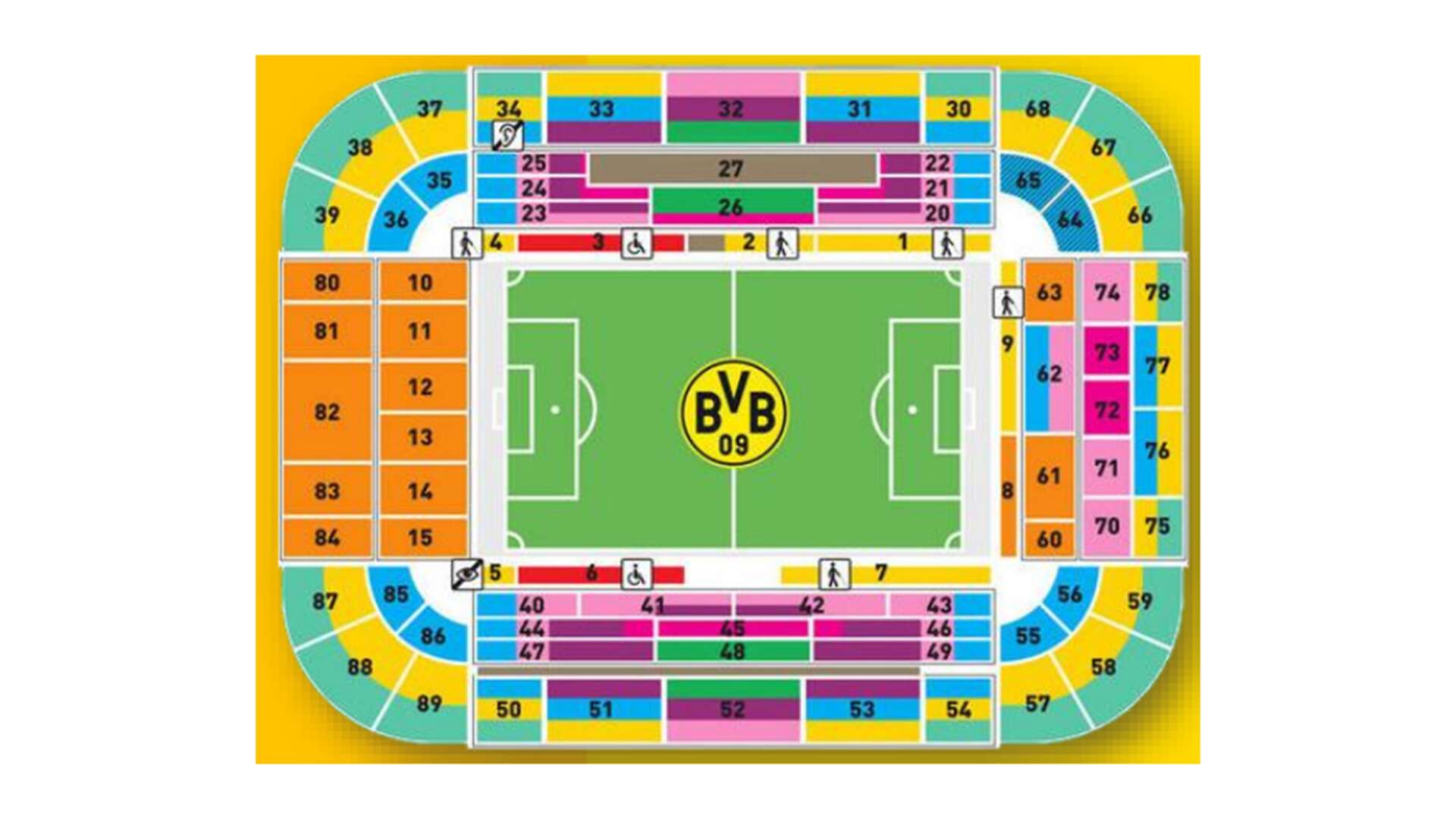 Stadionplan Dortmund