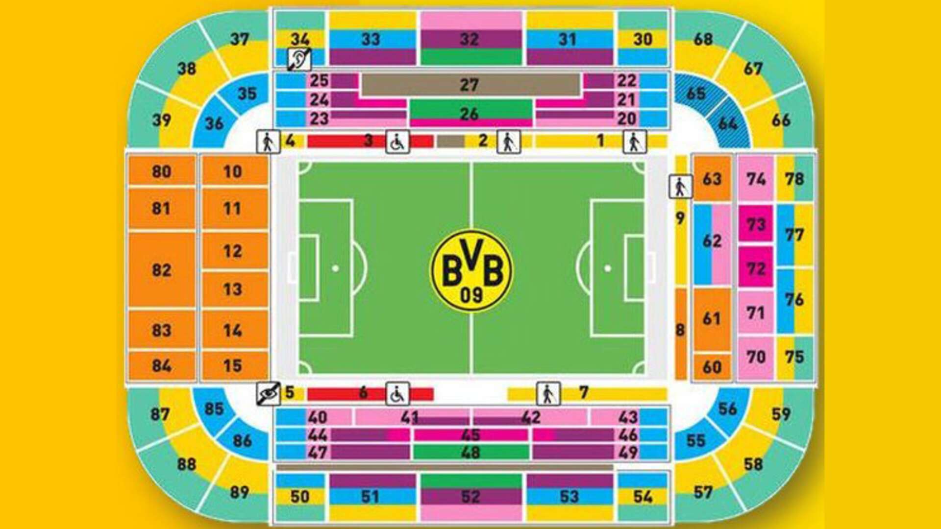 Stadionplan Dortmund