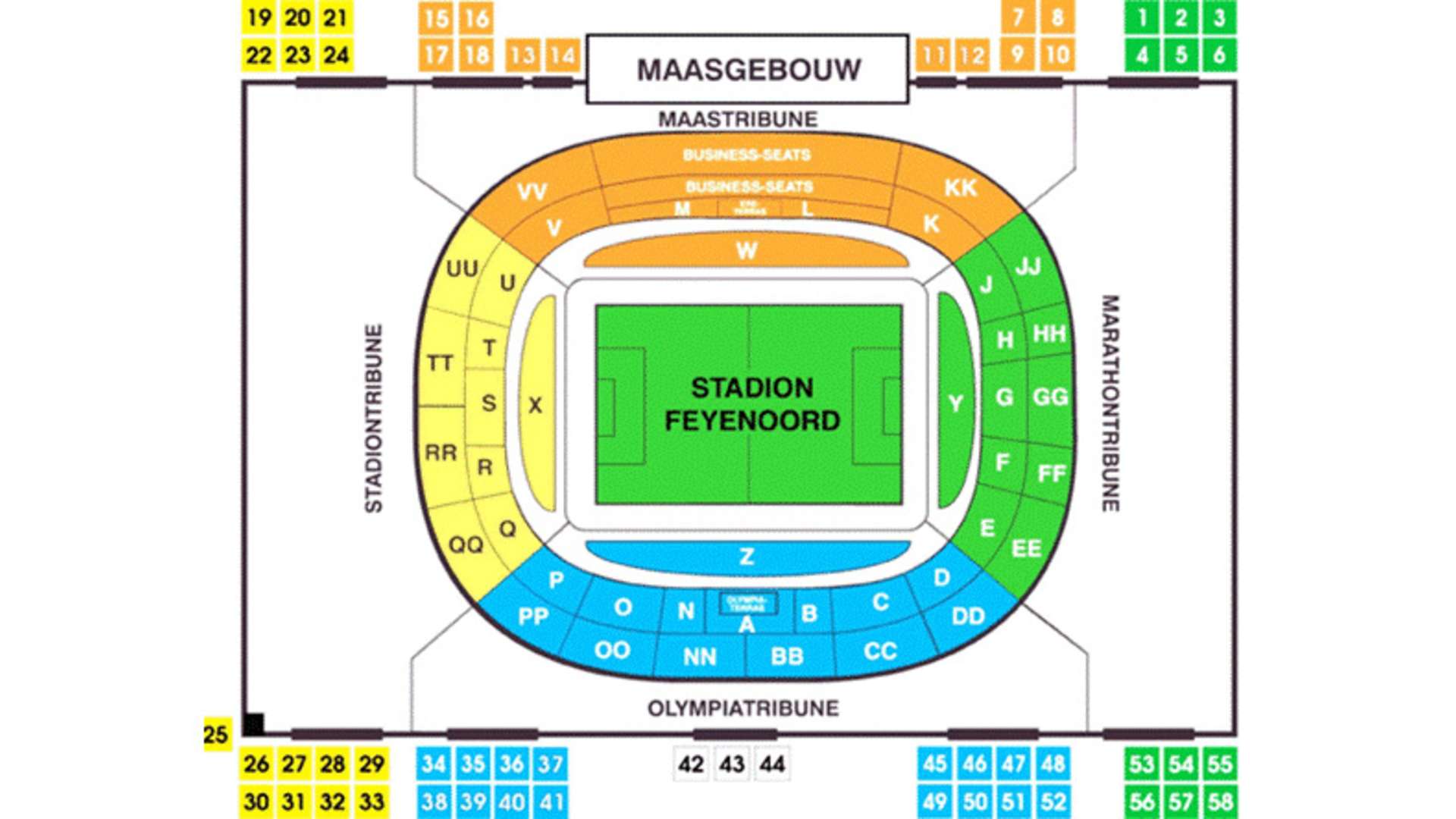 Stadionplan Feyenoord