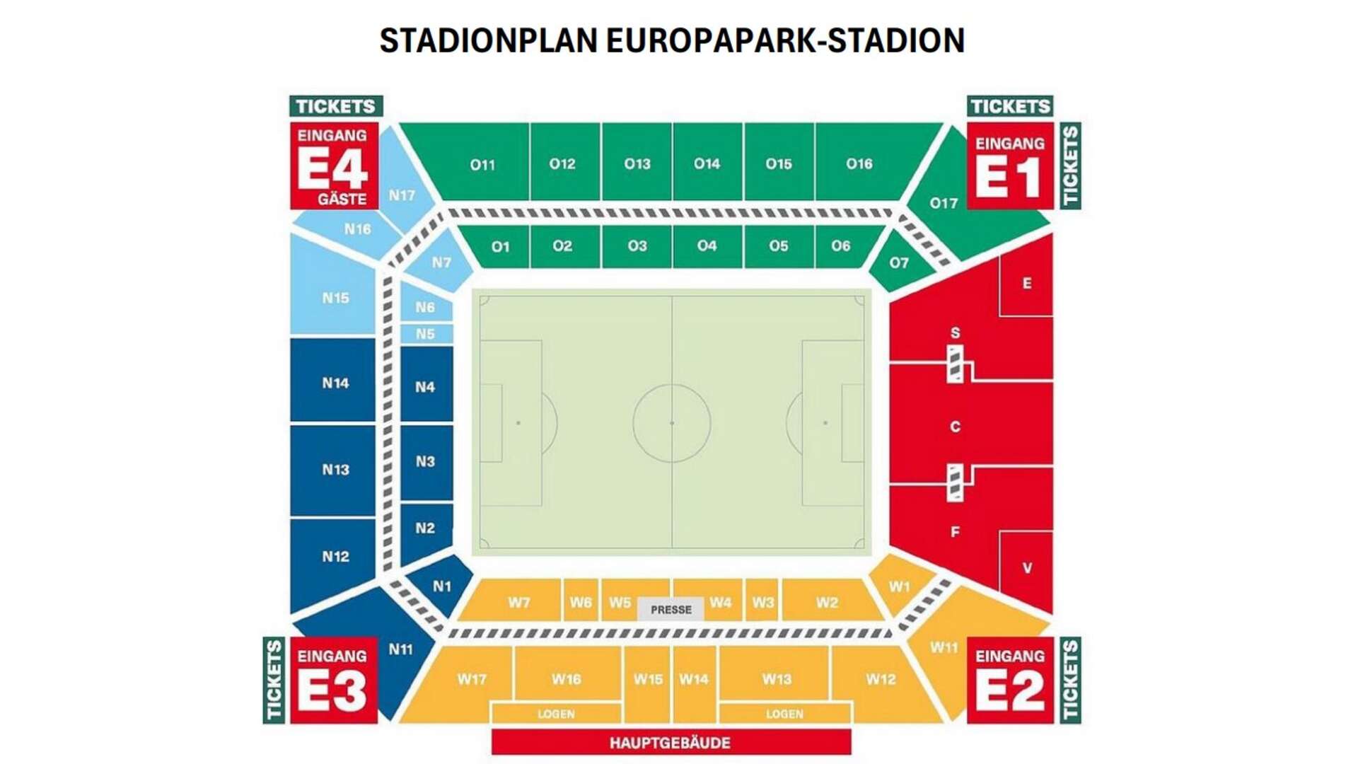Stadionplan Freiburg