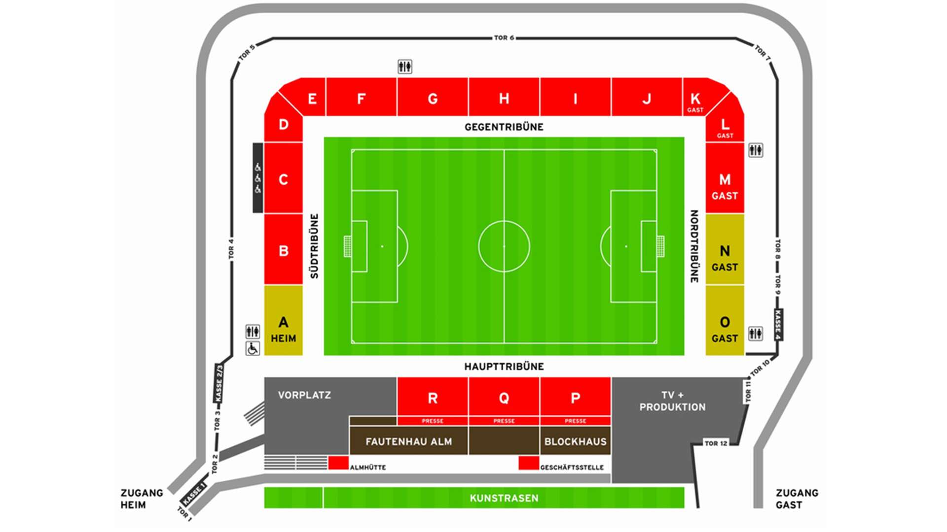 Stadionplan Großaspach