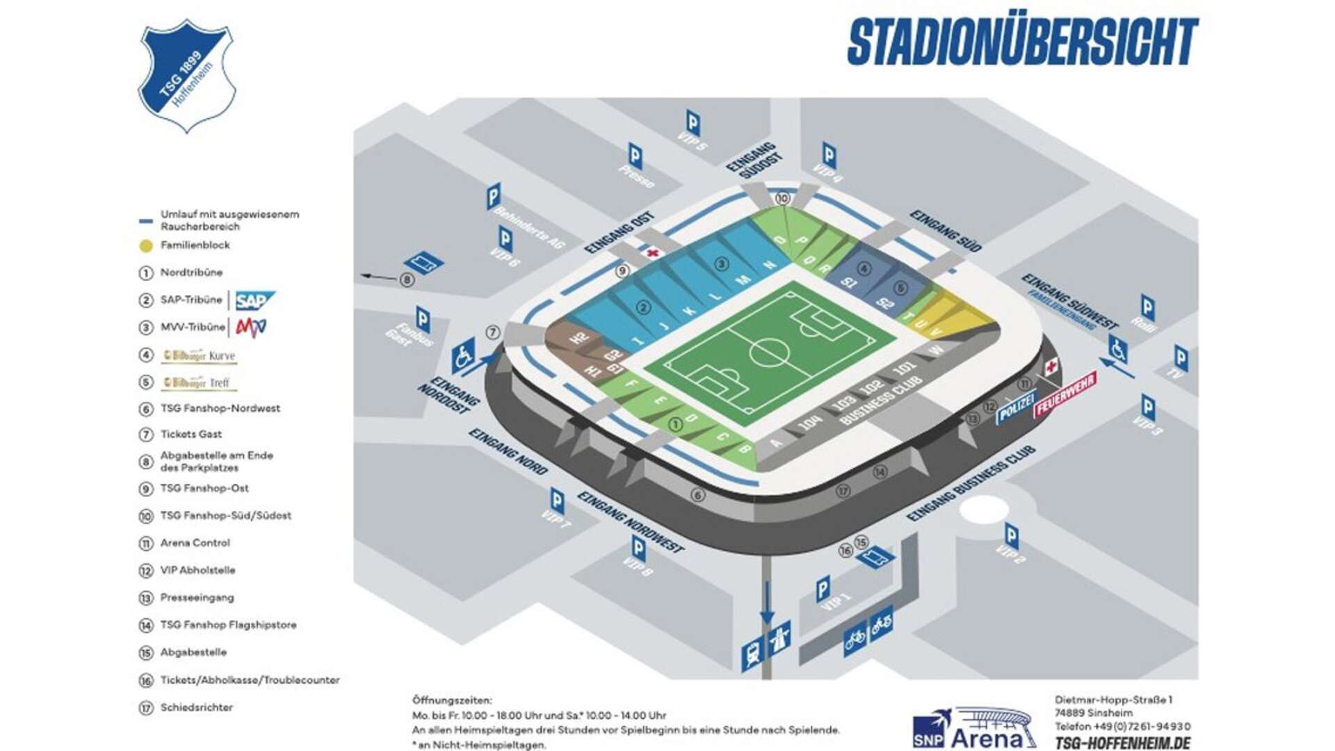 Stadionplan Hoffenheim