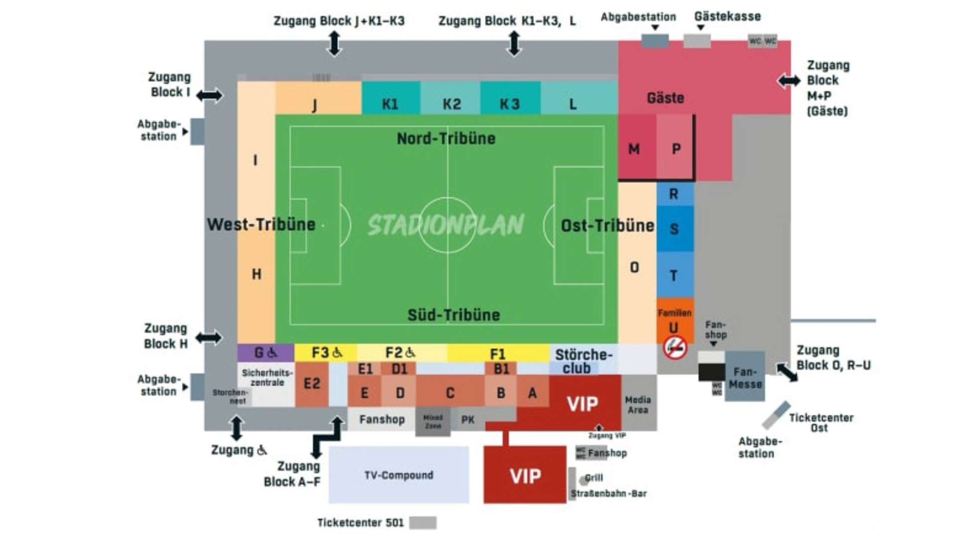 Stadionplan Holstein Kiel