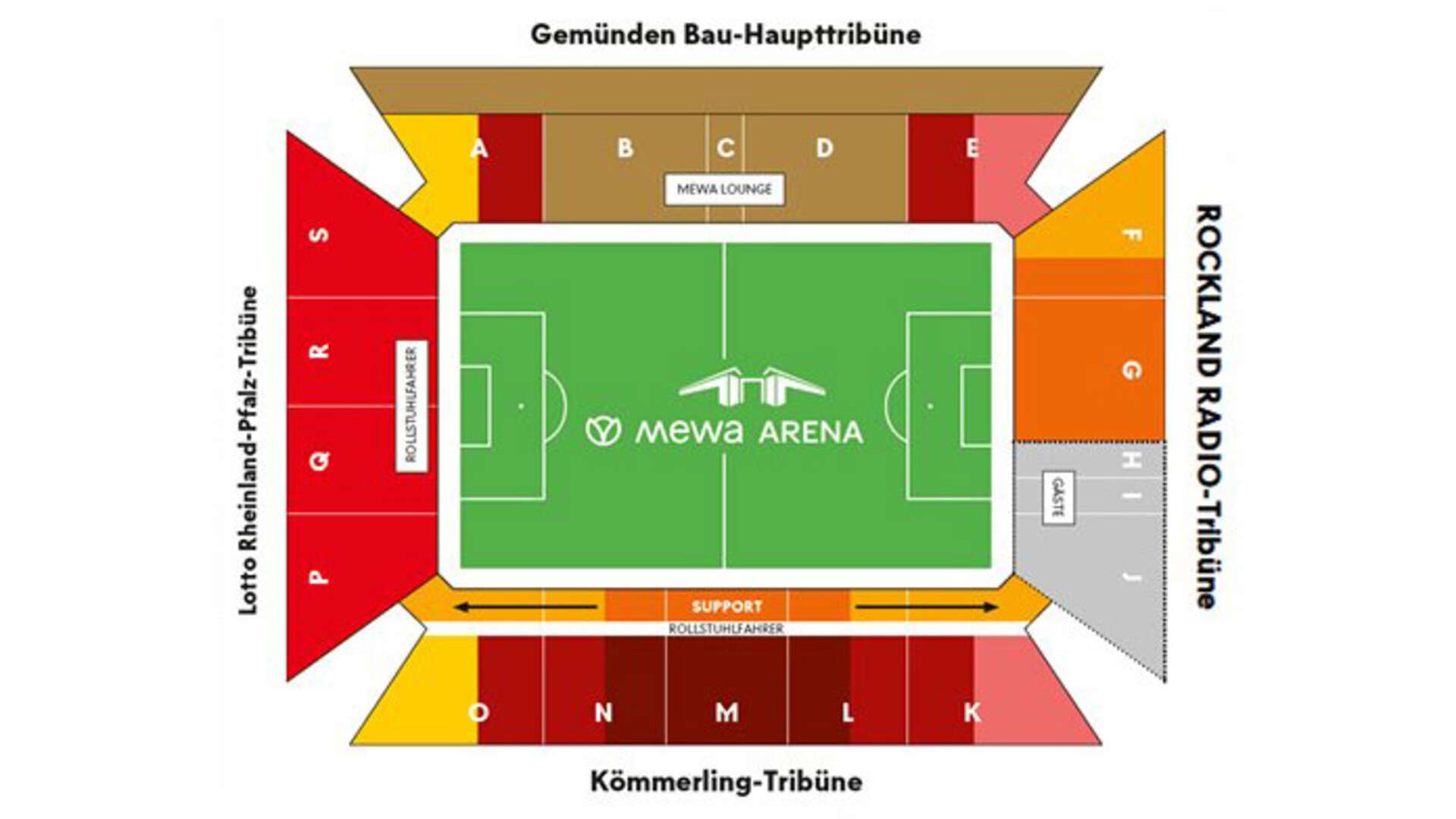 Stadionplan Mainz