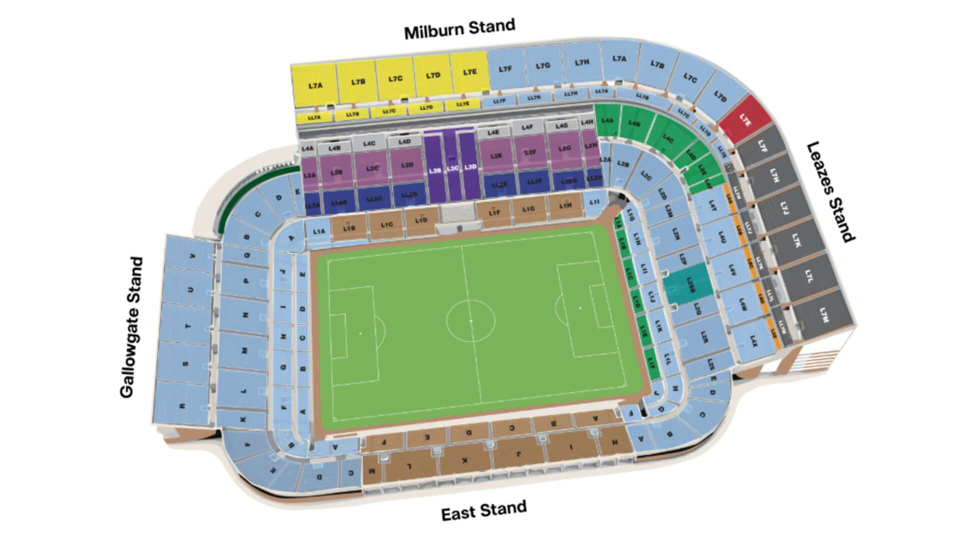 Stadionplan Newcastle
