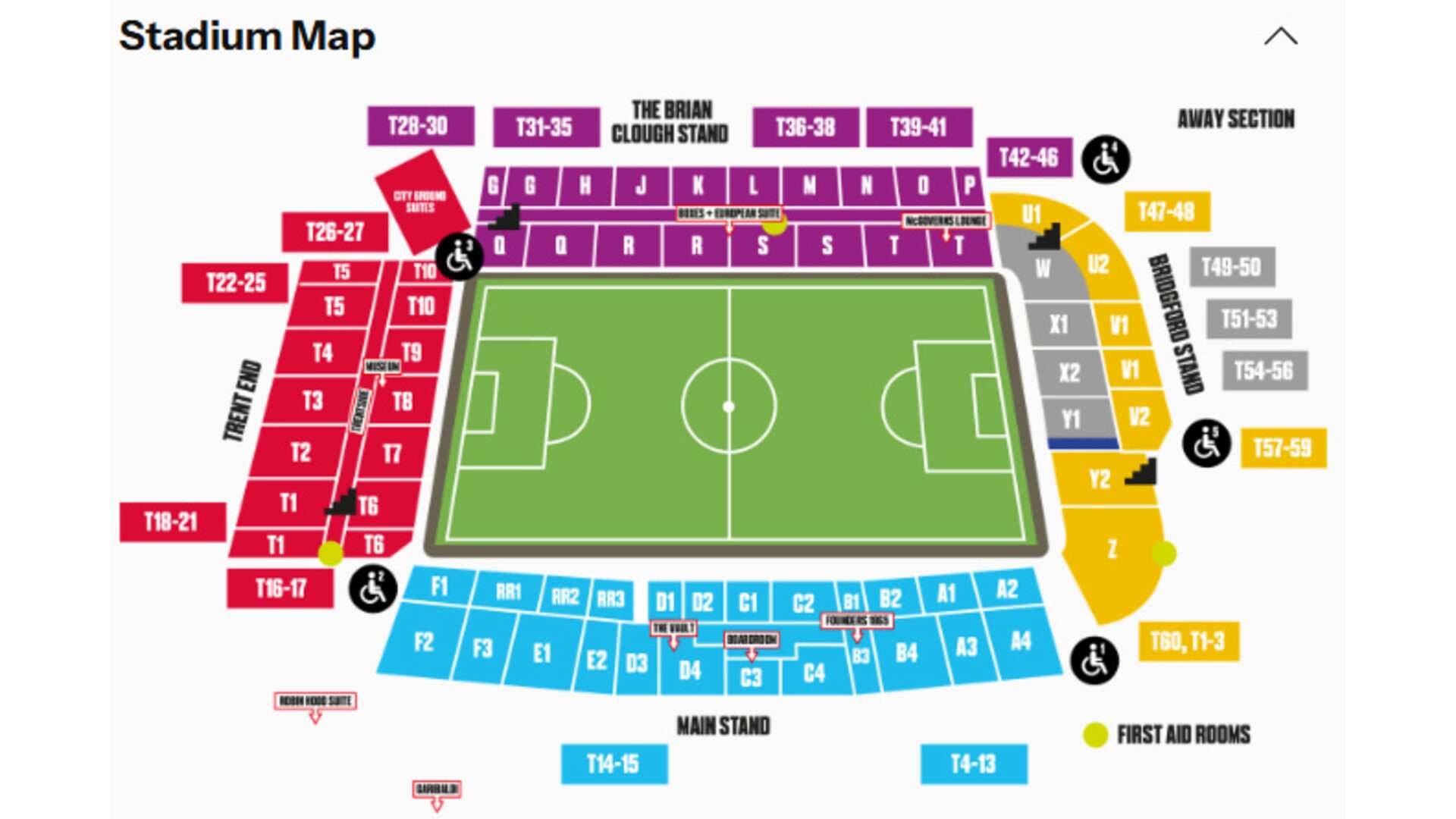 Stadionplan Nottingham