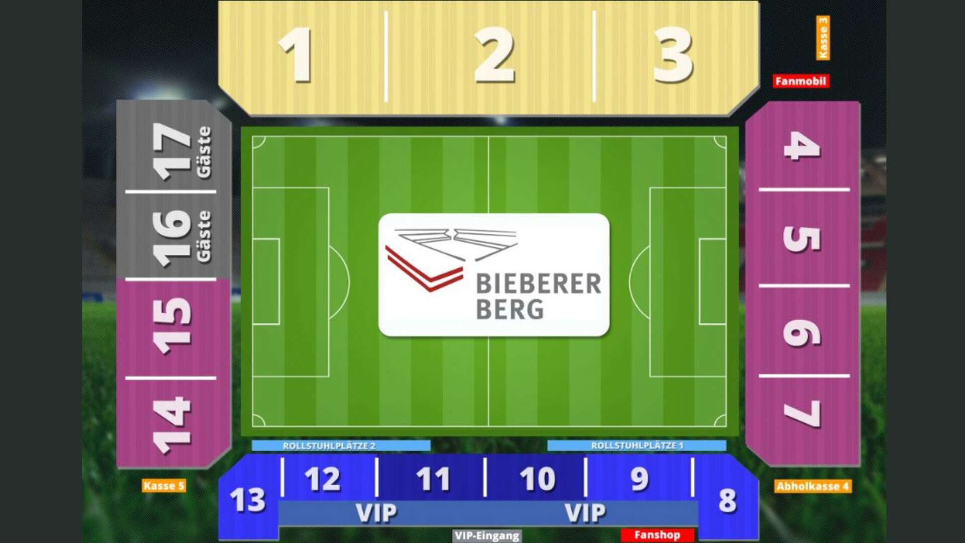Stadionplan Kickers Offenbach
