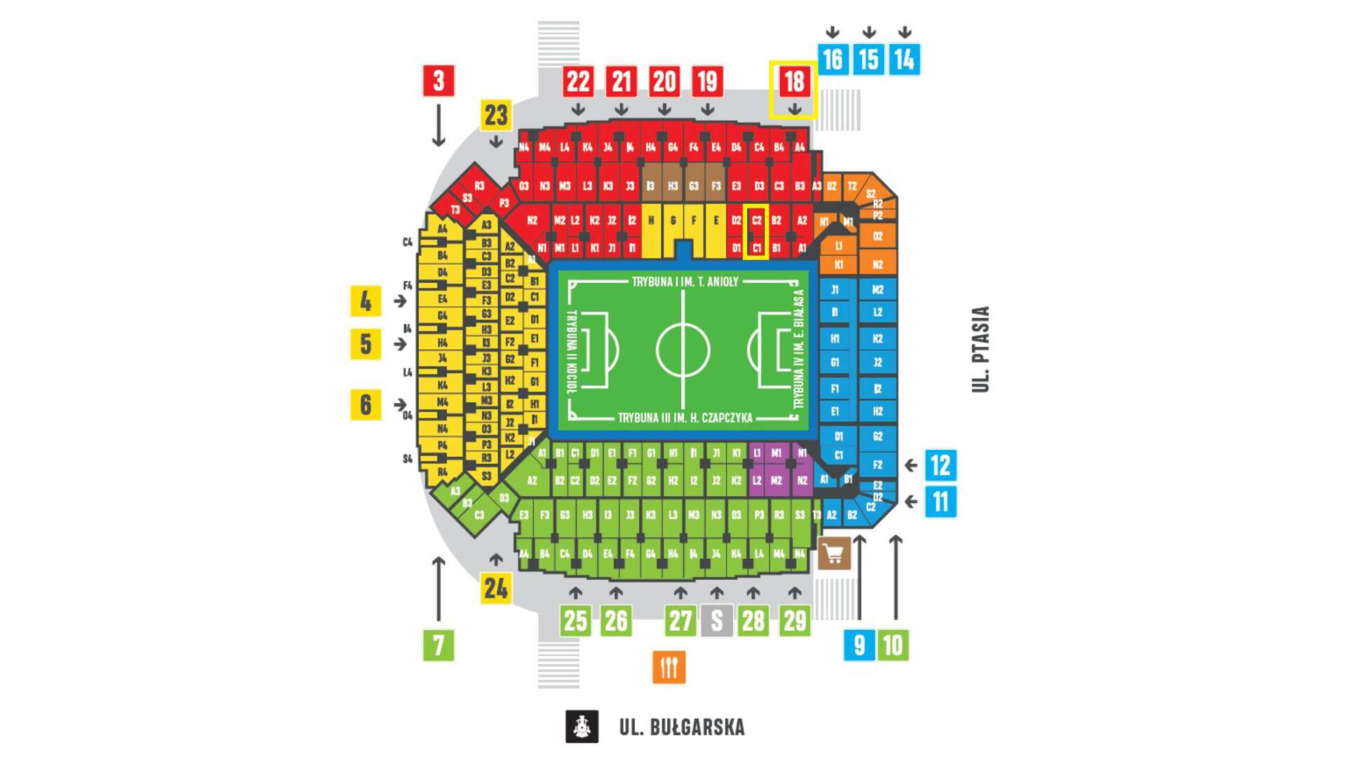Stadionplan Lech Posen
