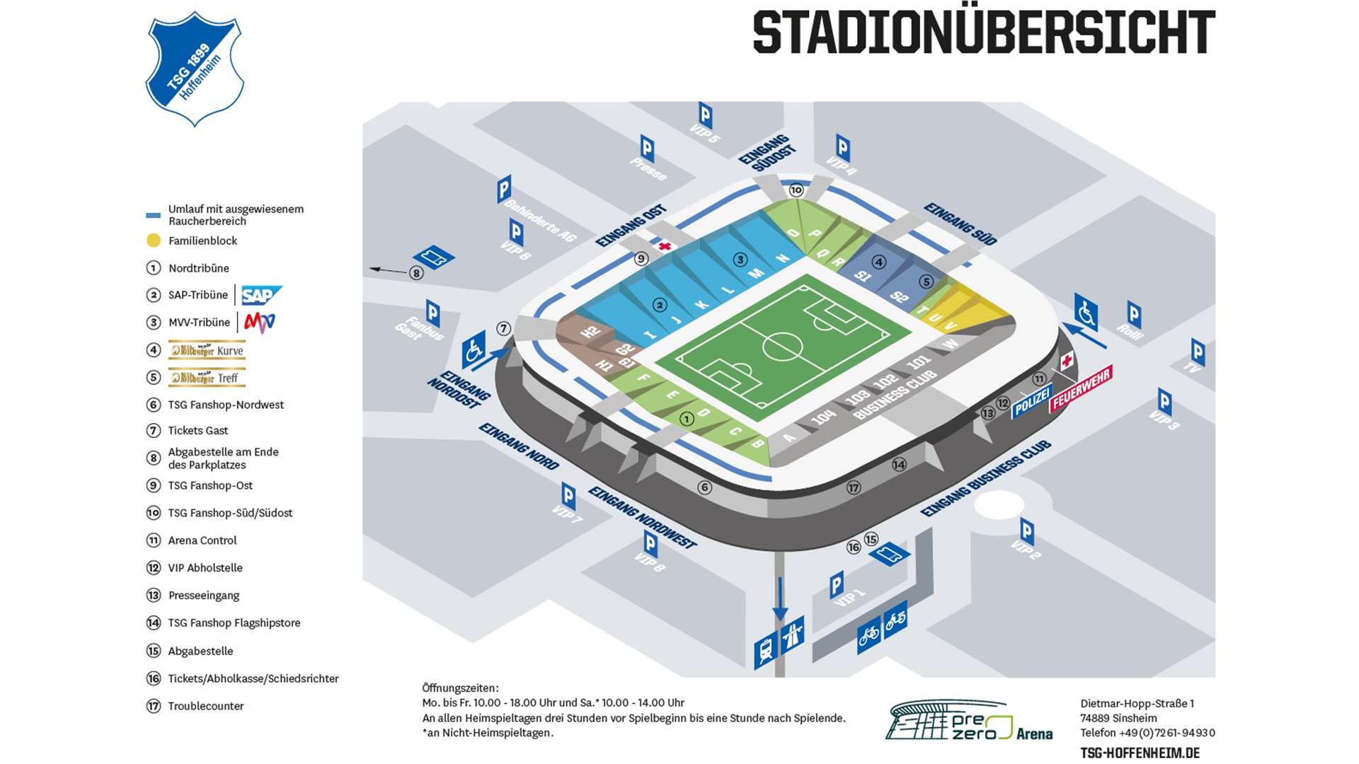 Stadionplan PreZero Arena