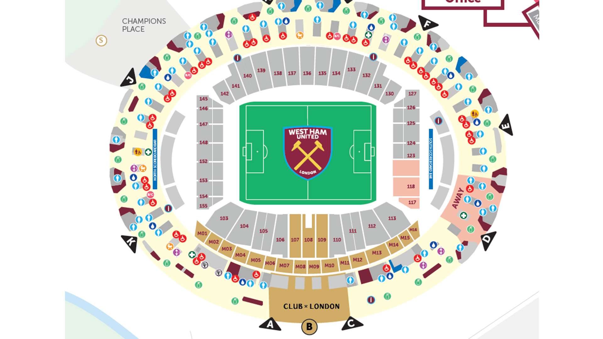 Stadionplan West Ham United