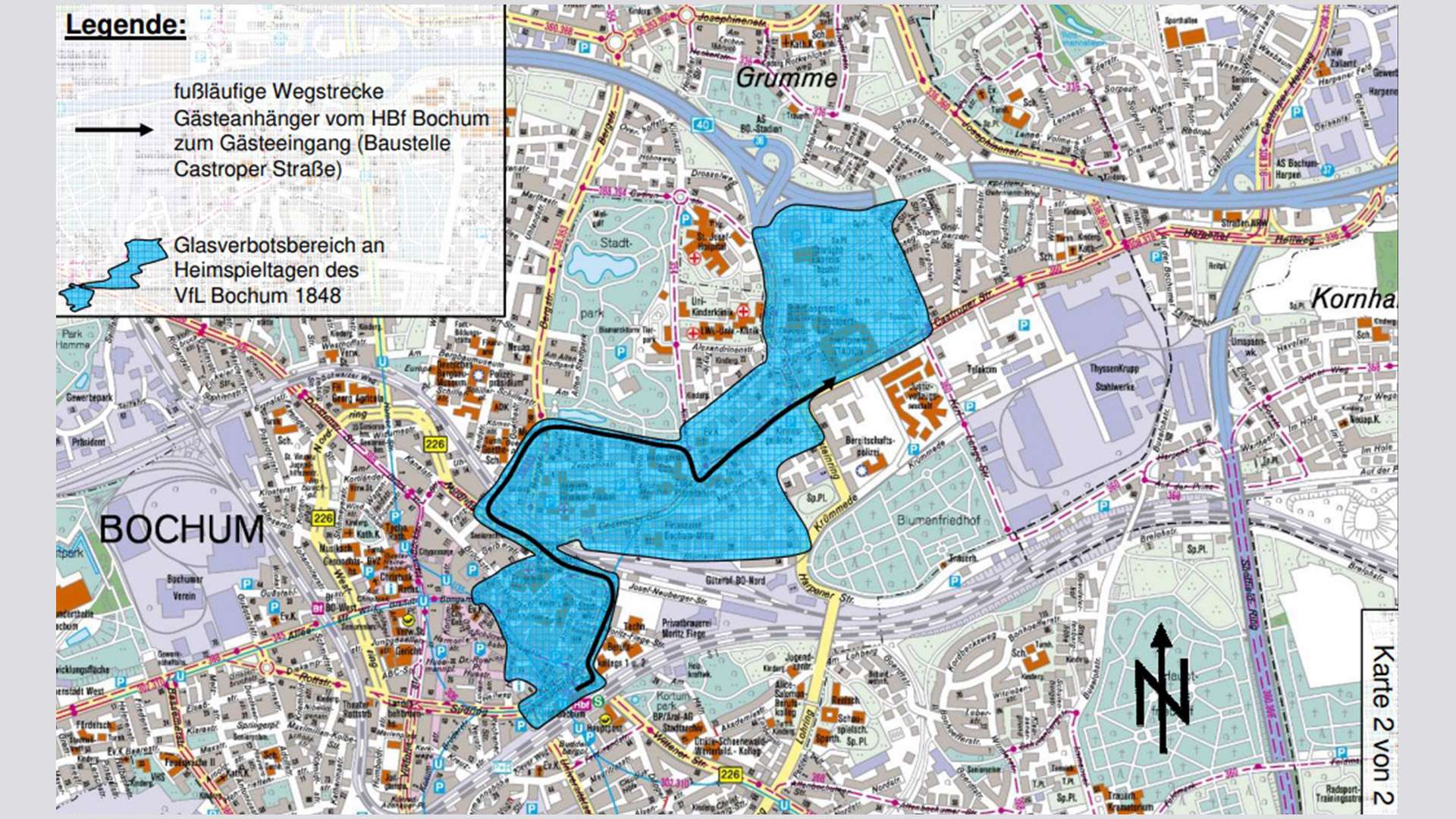 Streckenführung Bochum