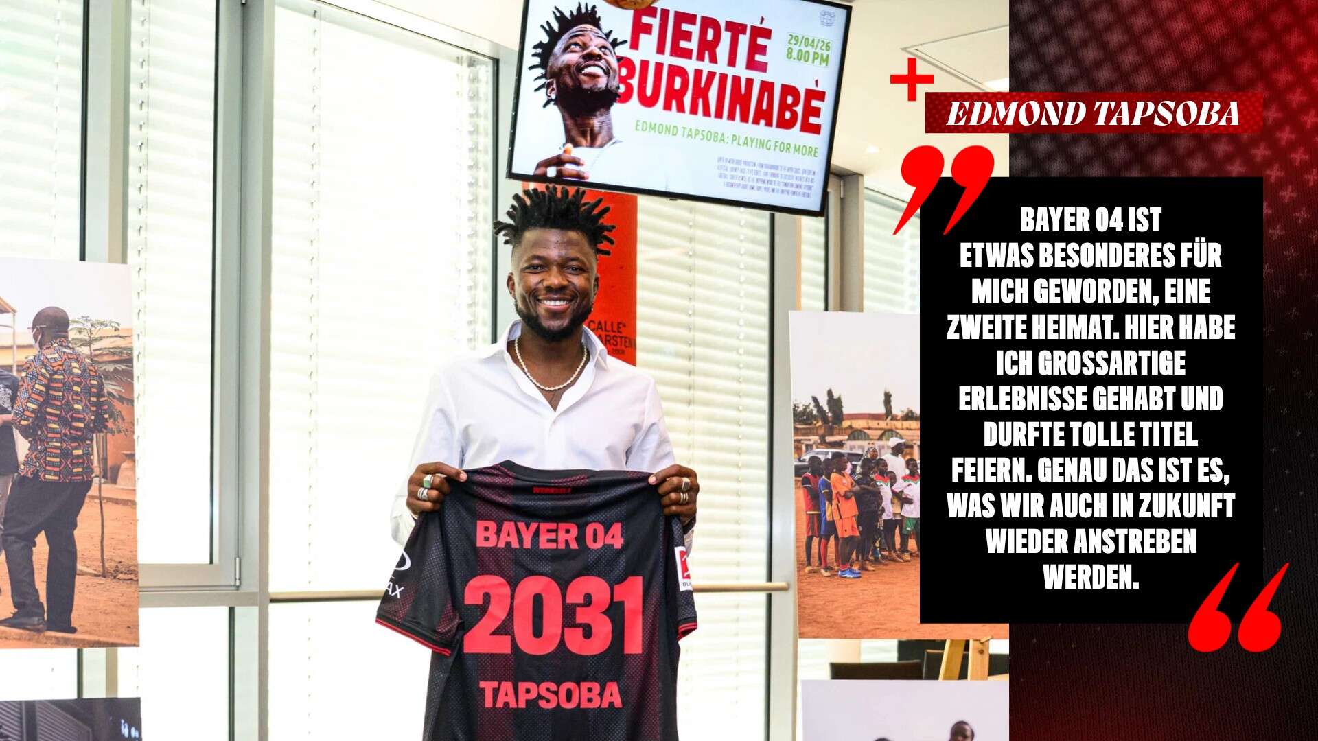 Edmond Tapsoba zu seiner Vertragsverlängerung bis 2031