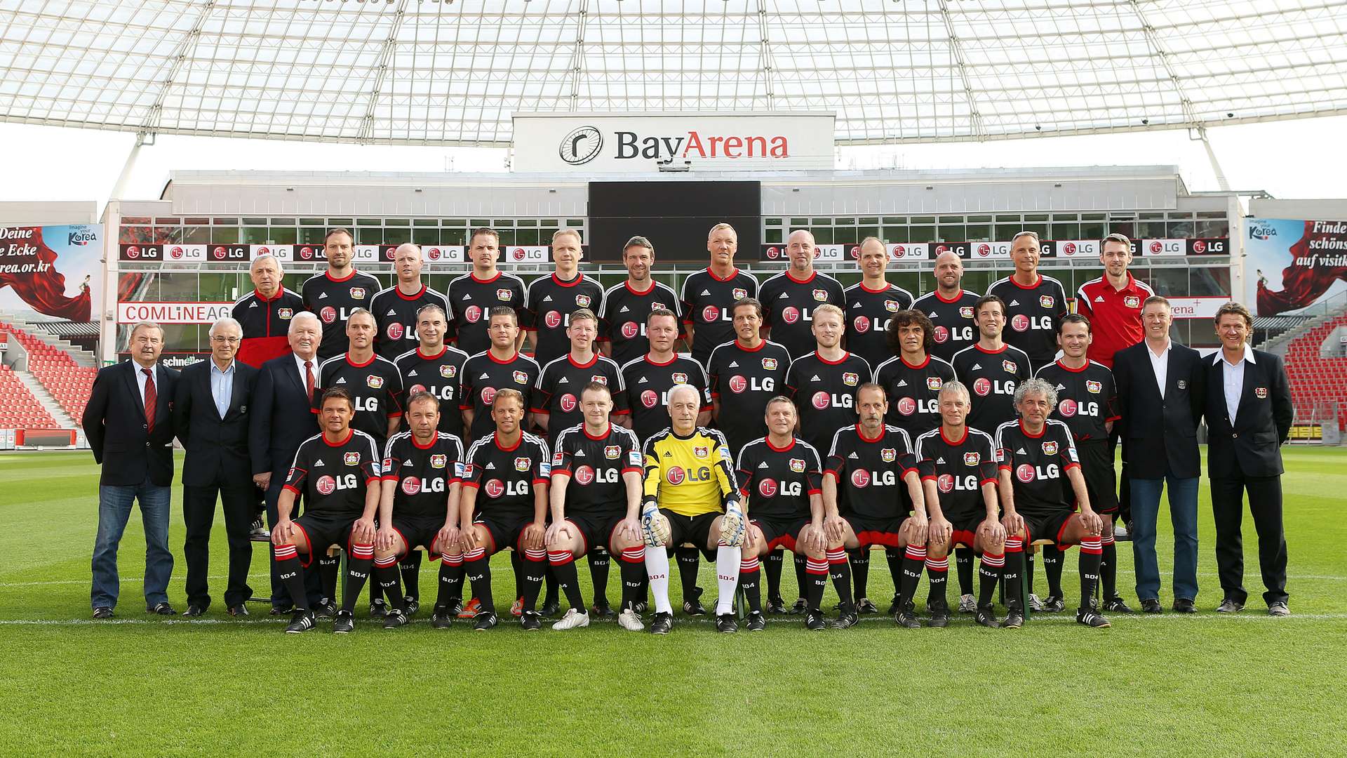 El equipo de leyendas de Bayer 04 en 2015