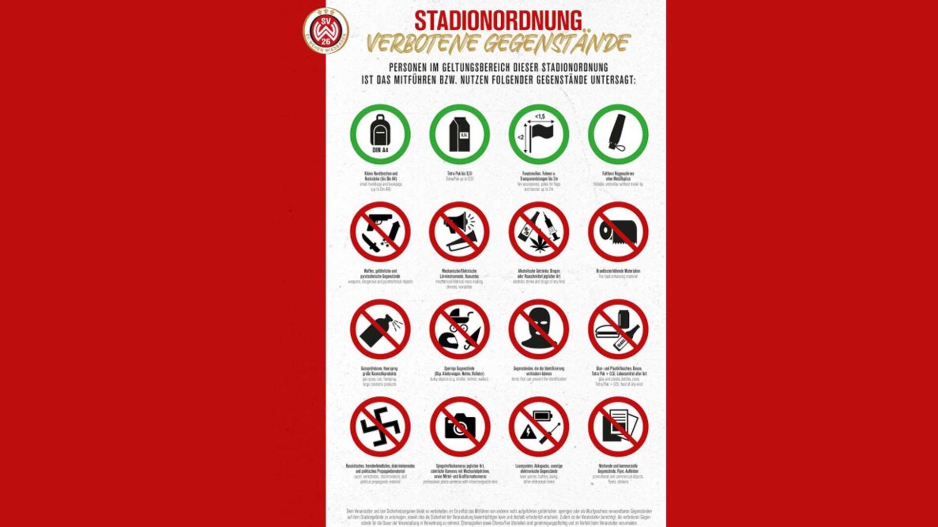 Verbotene Gegenstände