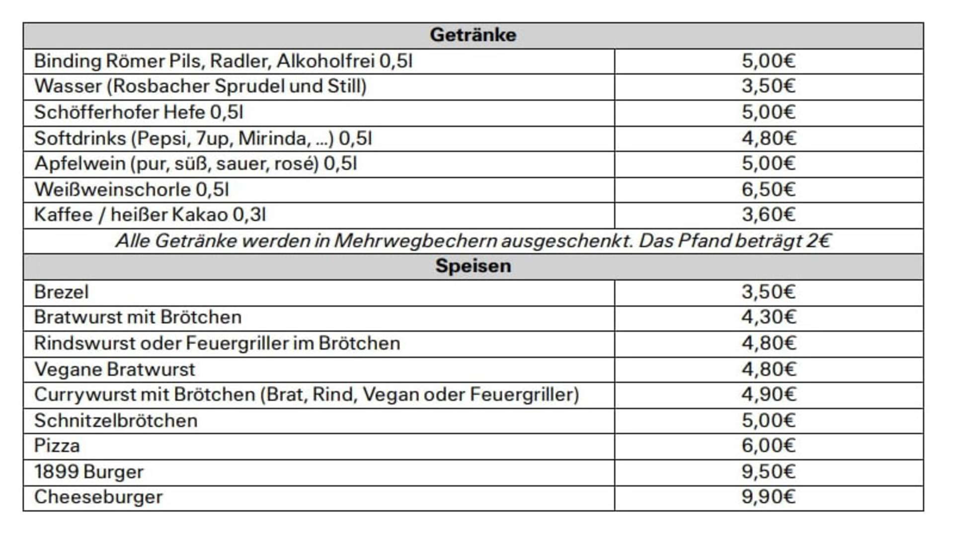 Catering Eintracht Frankfurt