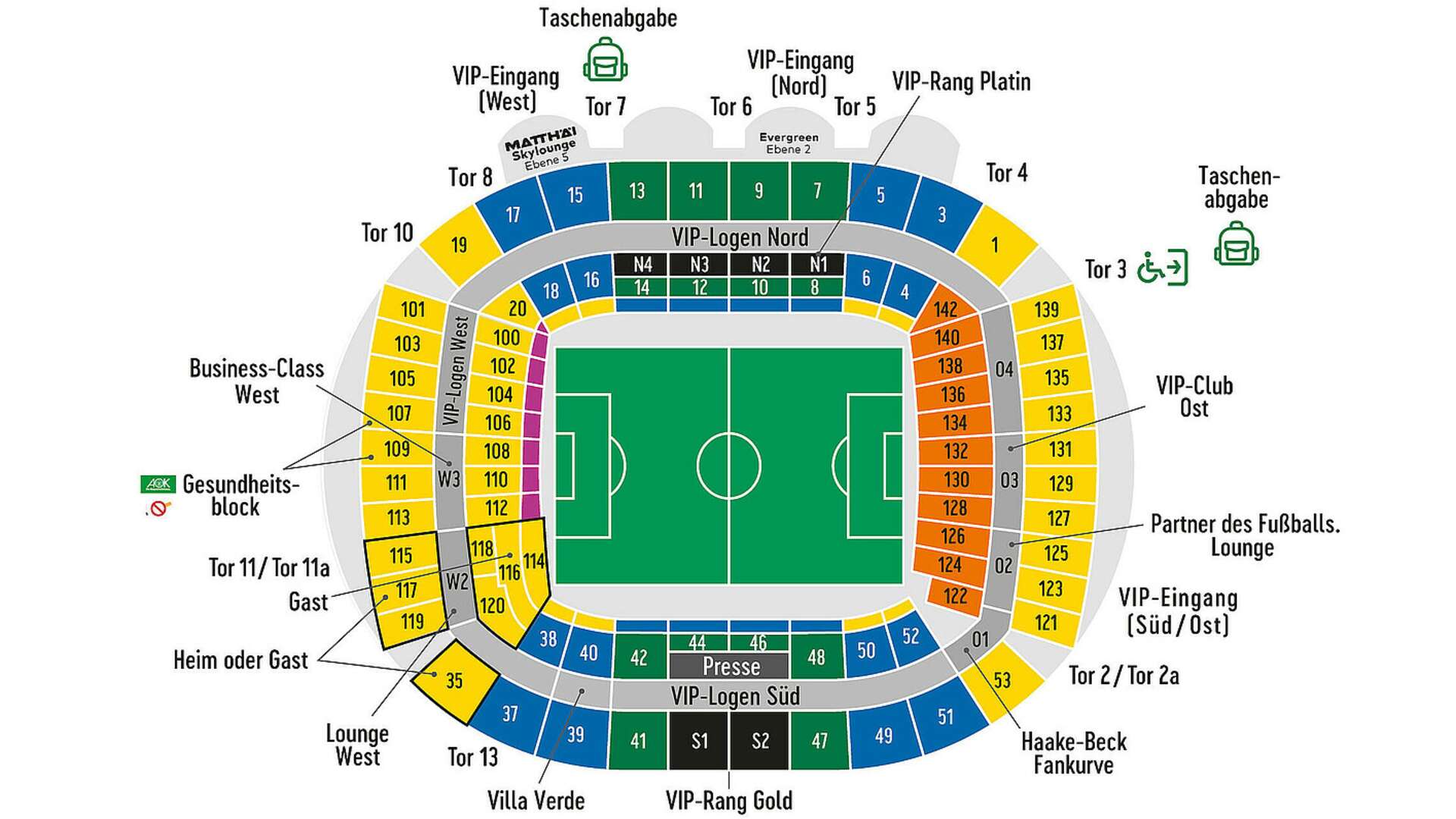 Stadionplan Bremen