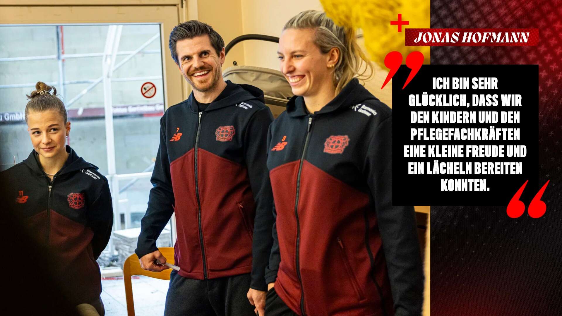 Jonas Hofmann über den Besuch im Klinikum Leverkusen