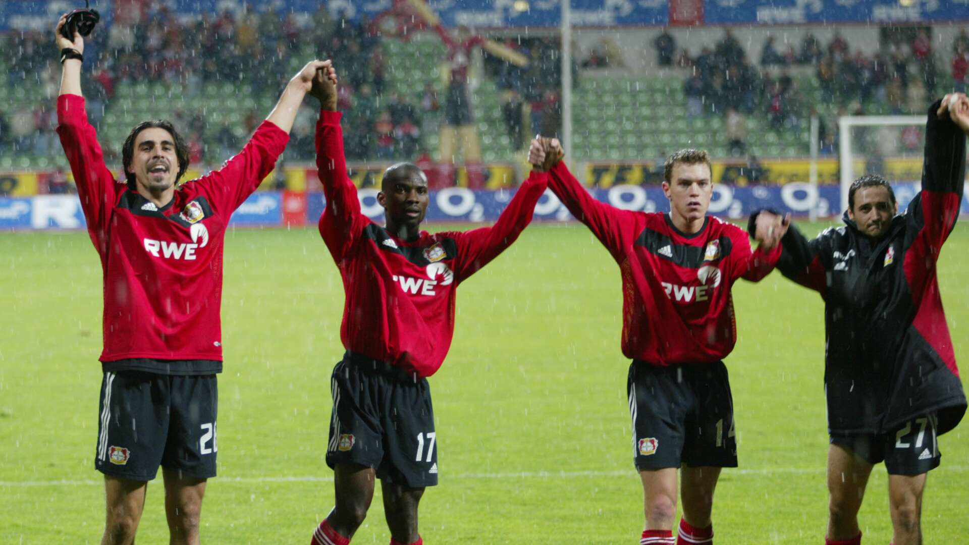 Zoltan Sebescen, Pascal Ojigwe, Hanno Balitsch und Oliver Neuville